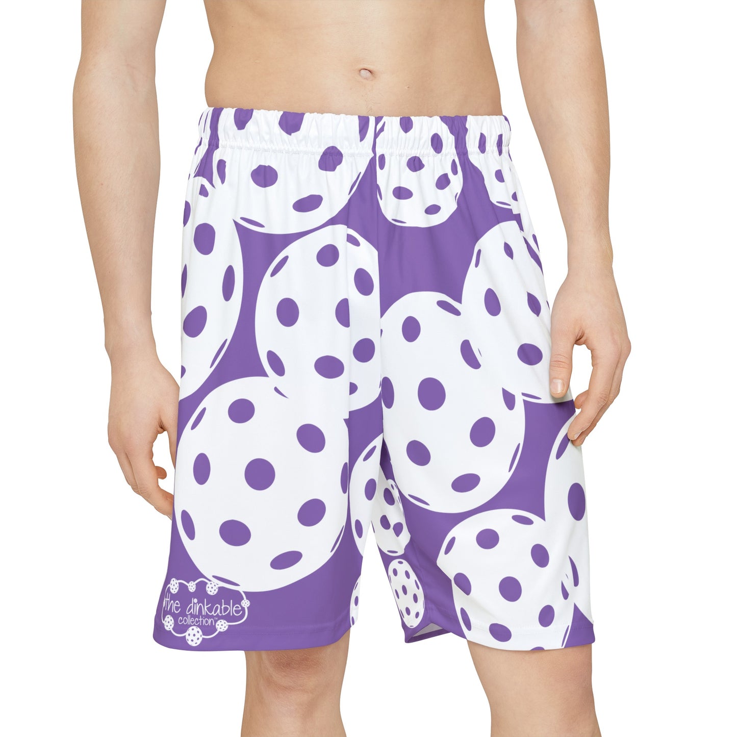 PICKLEBALL UNISEX Sports Shorts LONG (AOP) purple/white