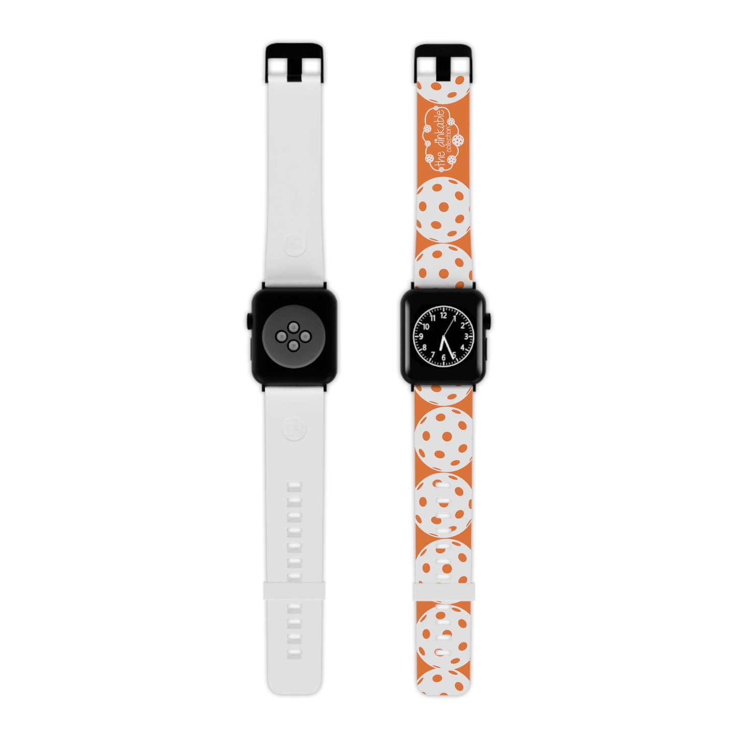 PICKLEBALL Watch Band for Apple Watch ORANGE AND WHITE