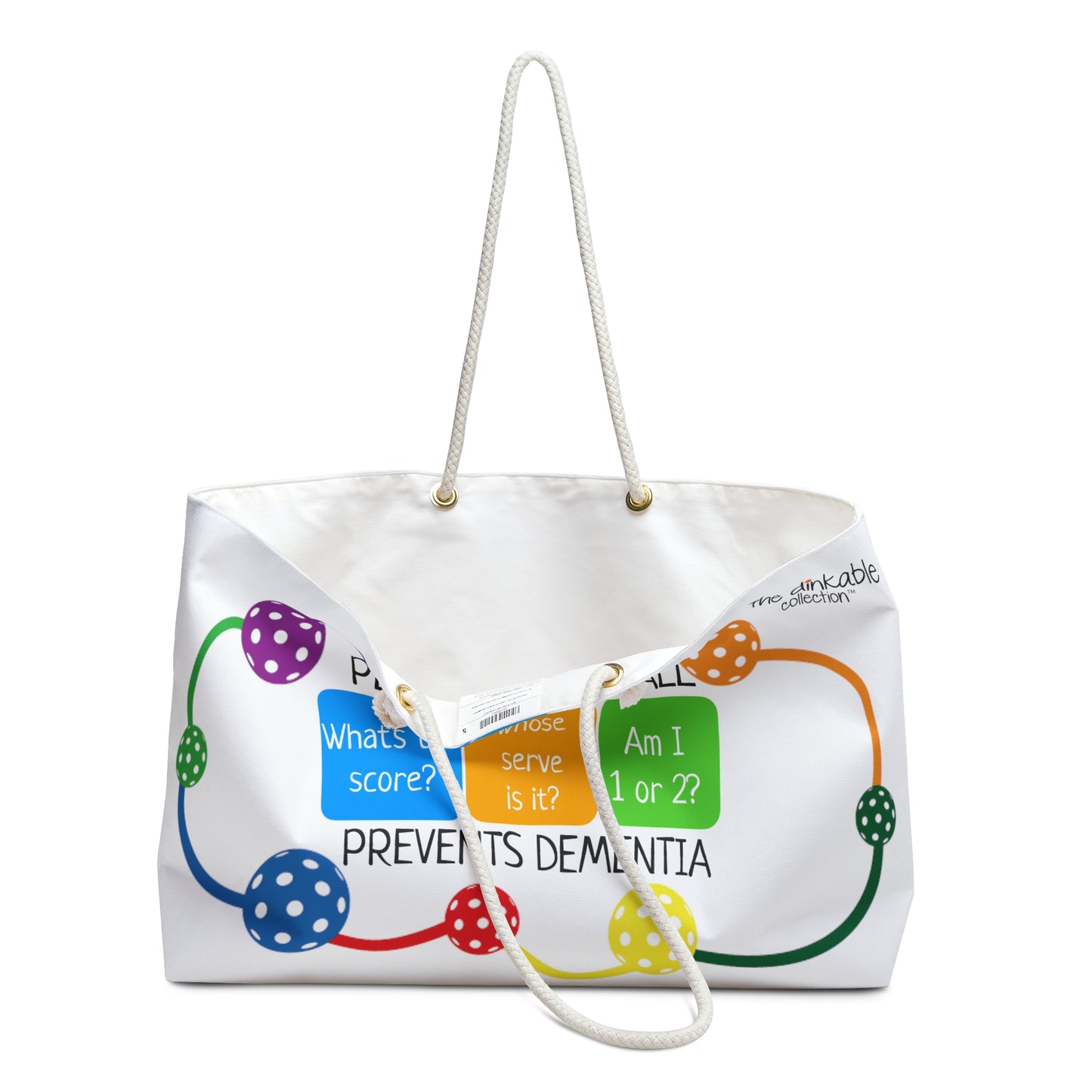 PICKLEBALL Weekender Bag - pickleball prevents dementia