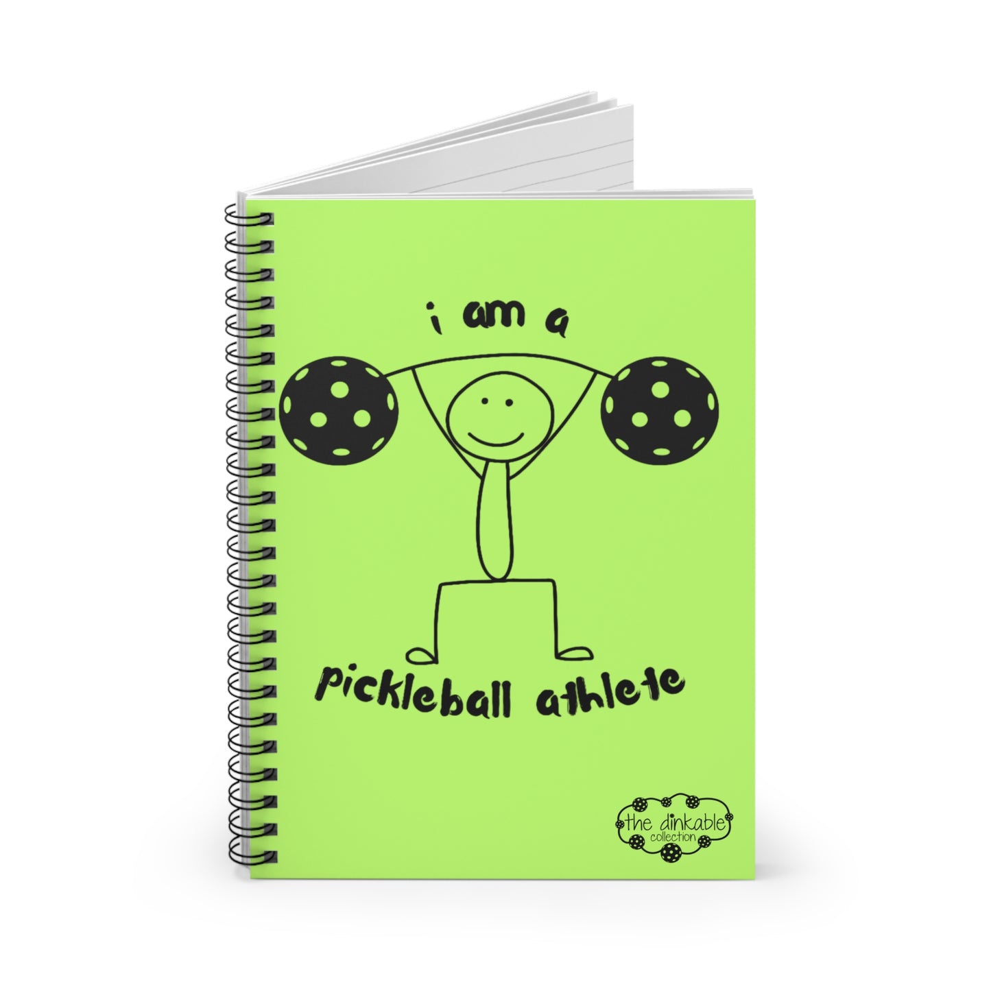 Spiral Notebook - Ruled Line - i am a pickleball athlete