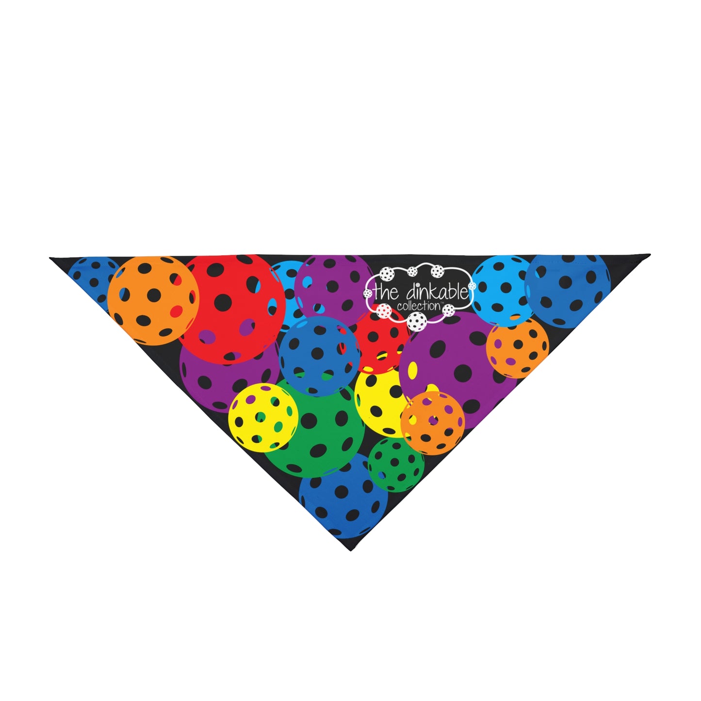 Pickleball Pet Bandana for any size dog BLACK