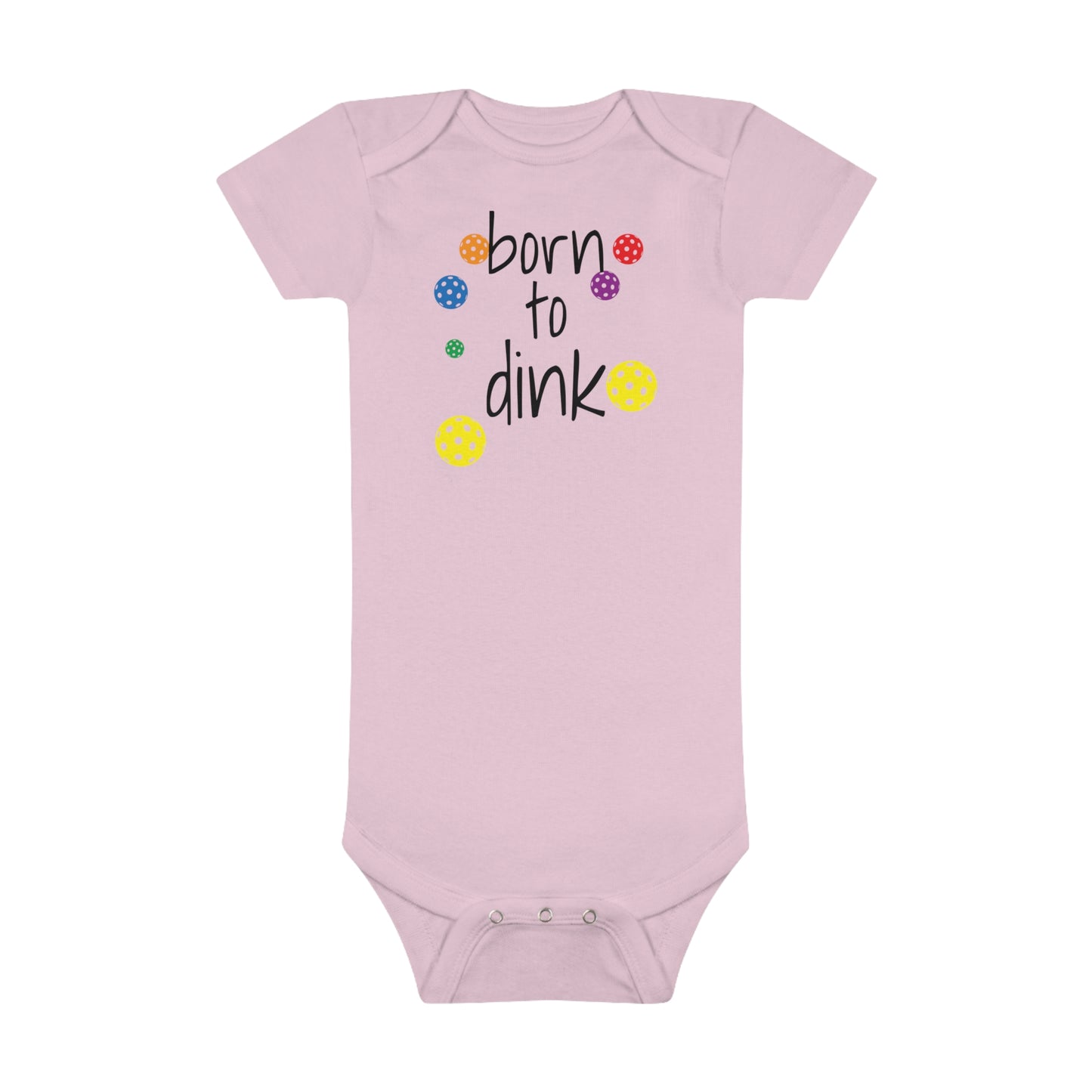 PICKLEBALL Baby Short Sleeve Onesie® 'born to dink'