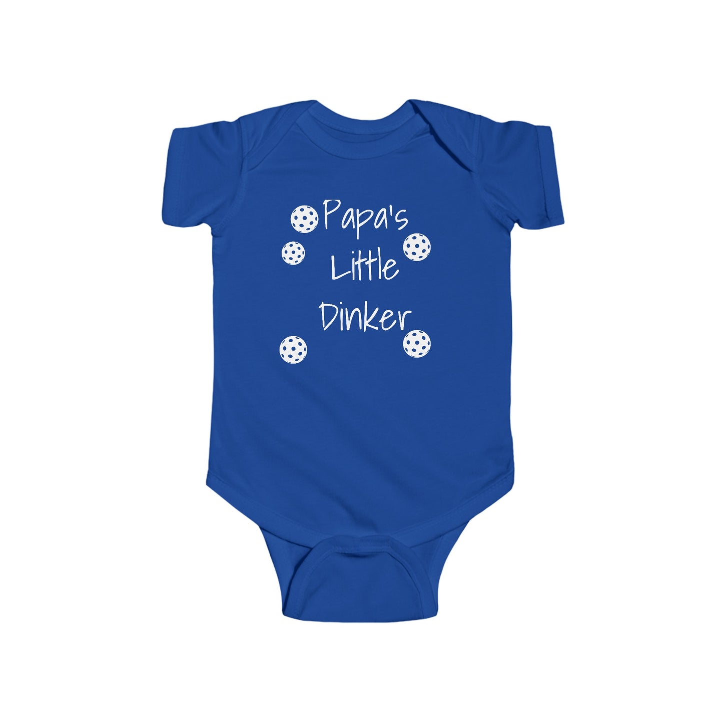 Infant Fine Jersey Bodysuit ‘PAPAS LITTLE DINKER’ BLUE
