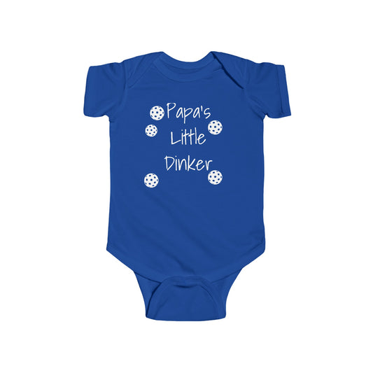 Infant Fine Jersey Bodysuit ‘PAPAS LITTLE DINKER’ BLUE