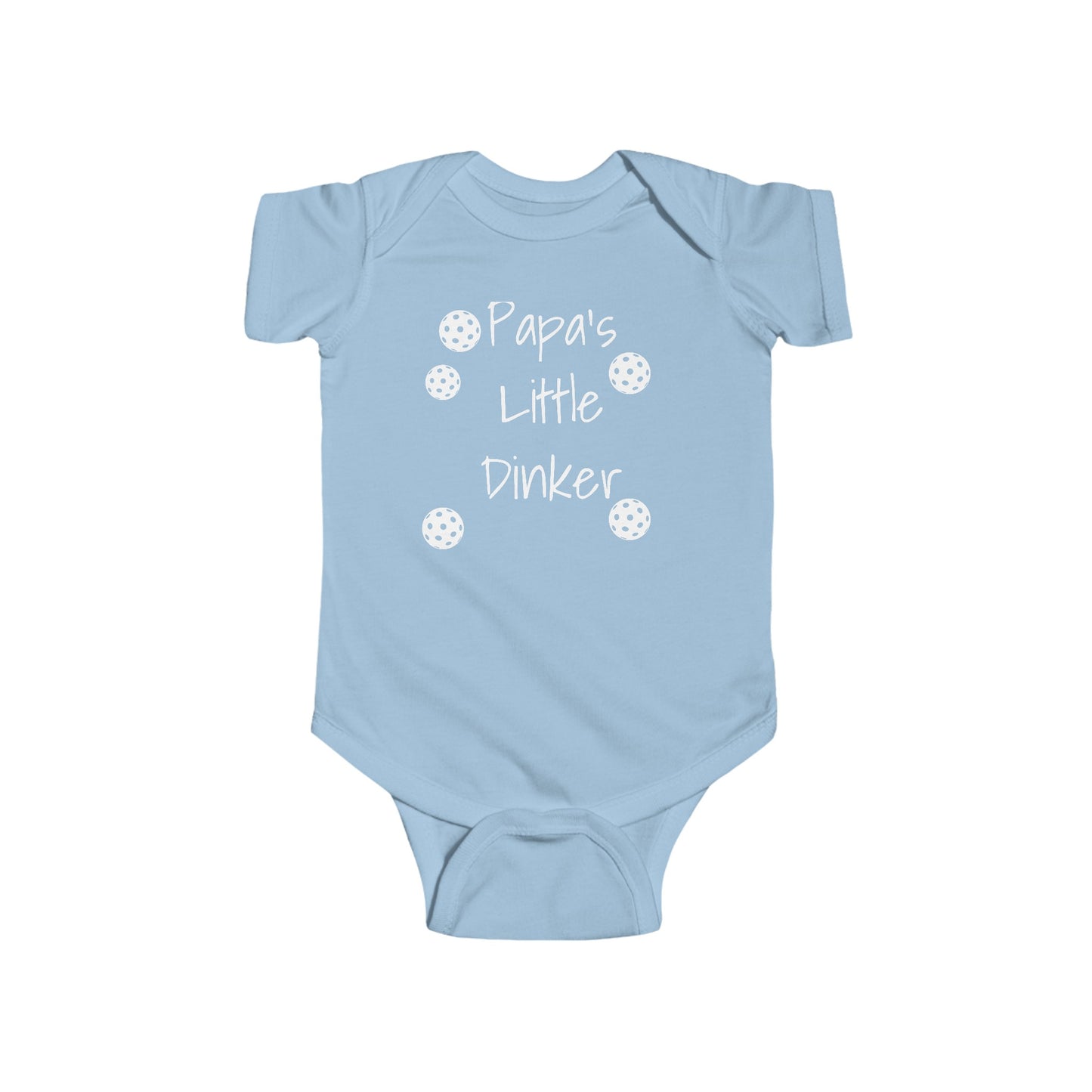 Infant Fine Jersey Bodysuit ‘PAPAS LITTLE DINKER’ BLUE