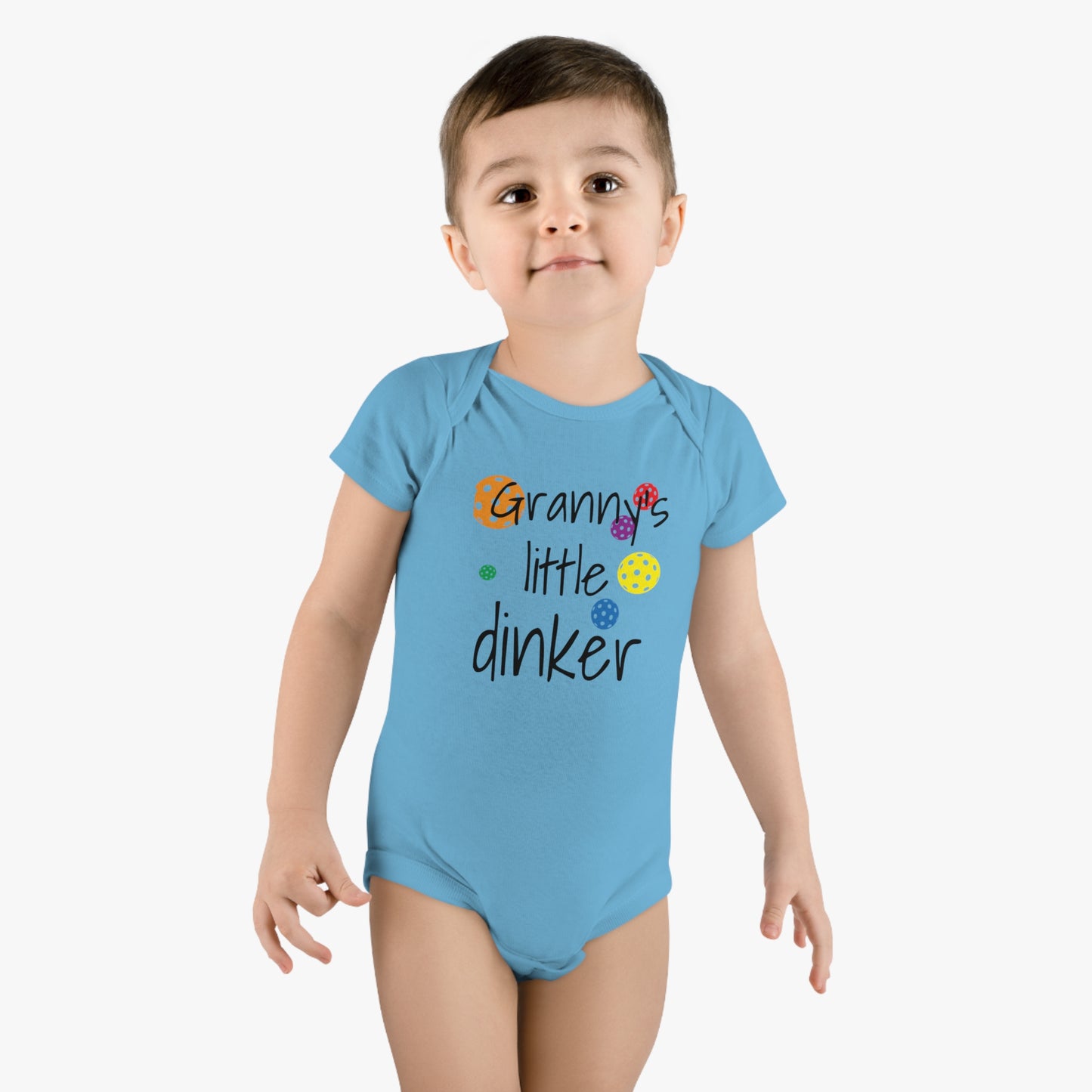 PICKLEBALL Baby Short Sleeve Onesie® Nanas little dinker