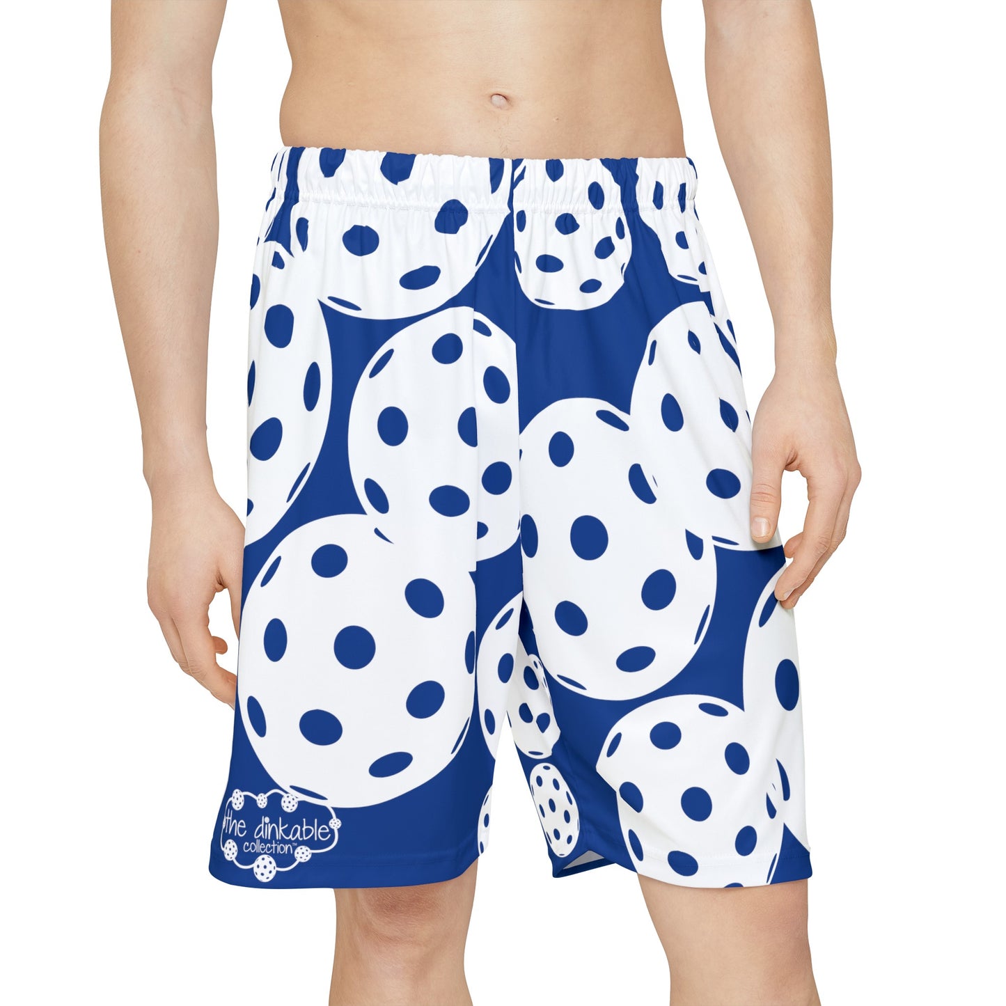 PICKLEBALL Unisex Sports Shorts LONG (AOP) blue/white