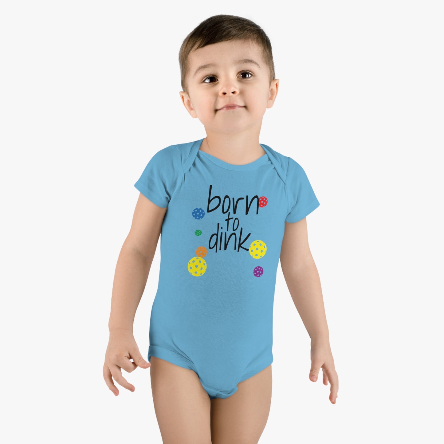 PICKLEBALL Baby Short Sleeve Onesie® 'born to dink'