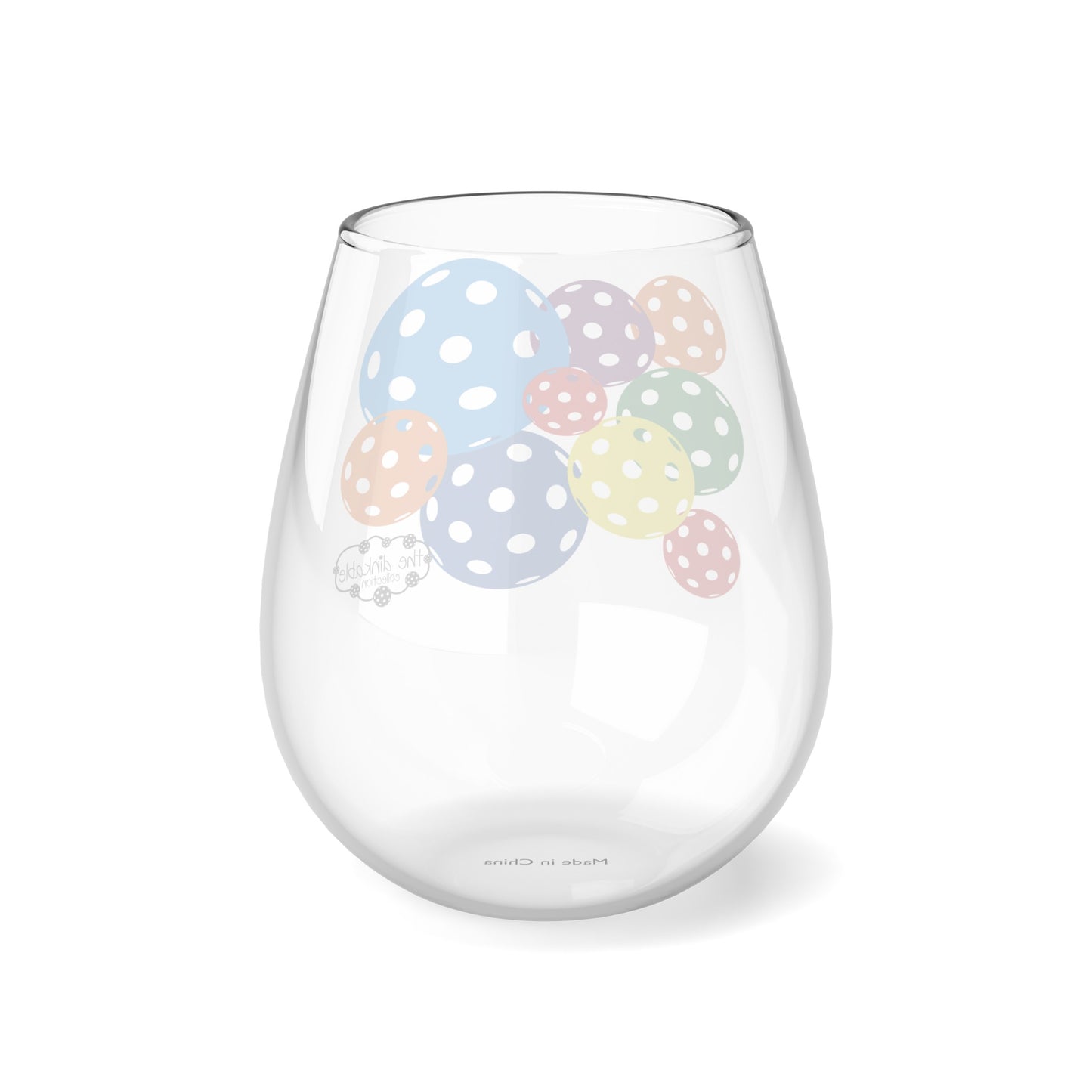 PICKLEBALL Stemless Wine Glass, 11.75oz