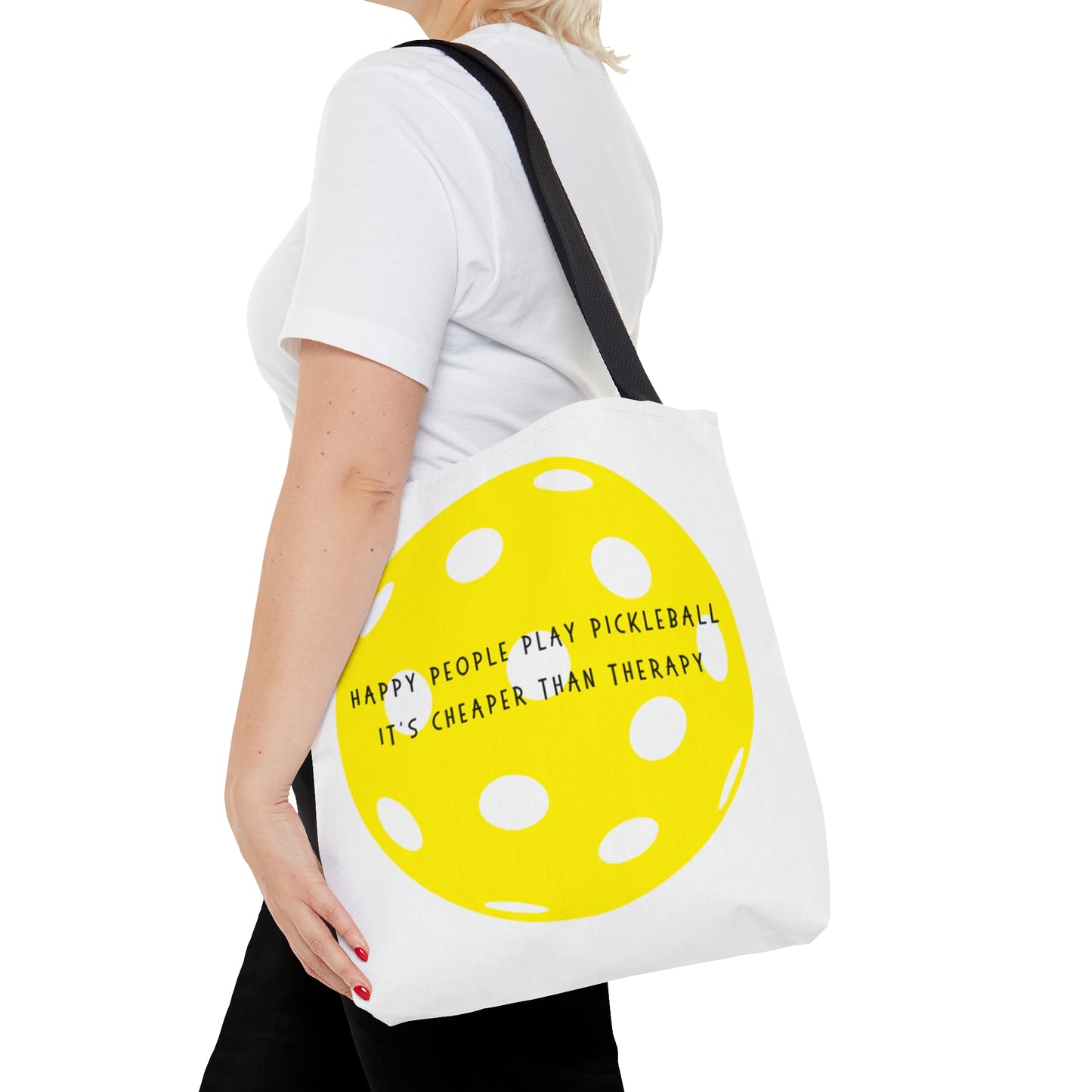 PICKLEBALL -Tote Bag - Happy People Play Pickleball...