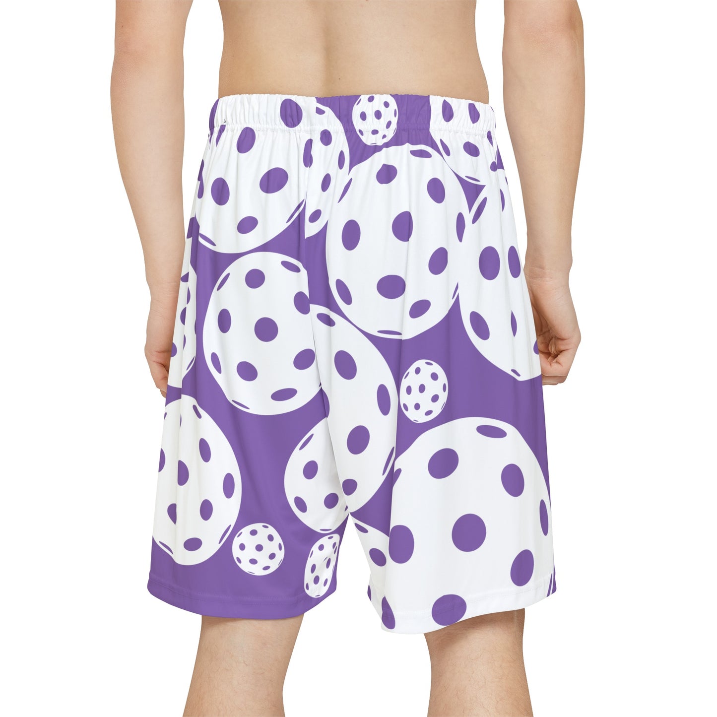 PICKLEBALL UNISEX Sports Shorts LONG (AOP) purple/white