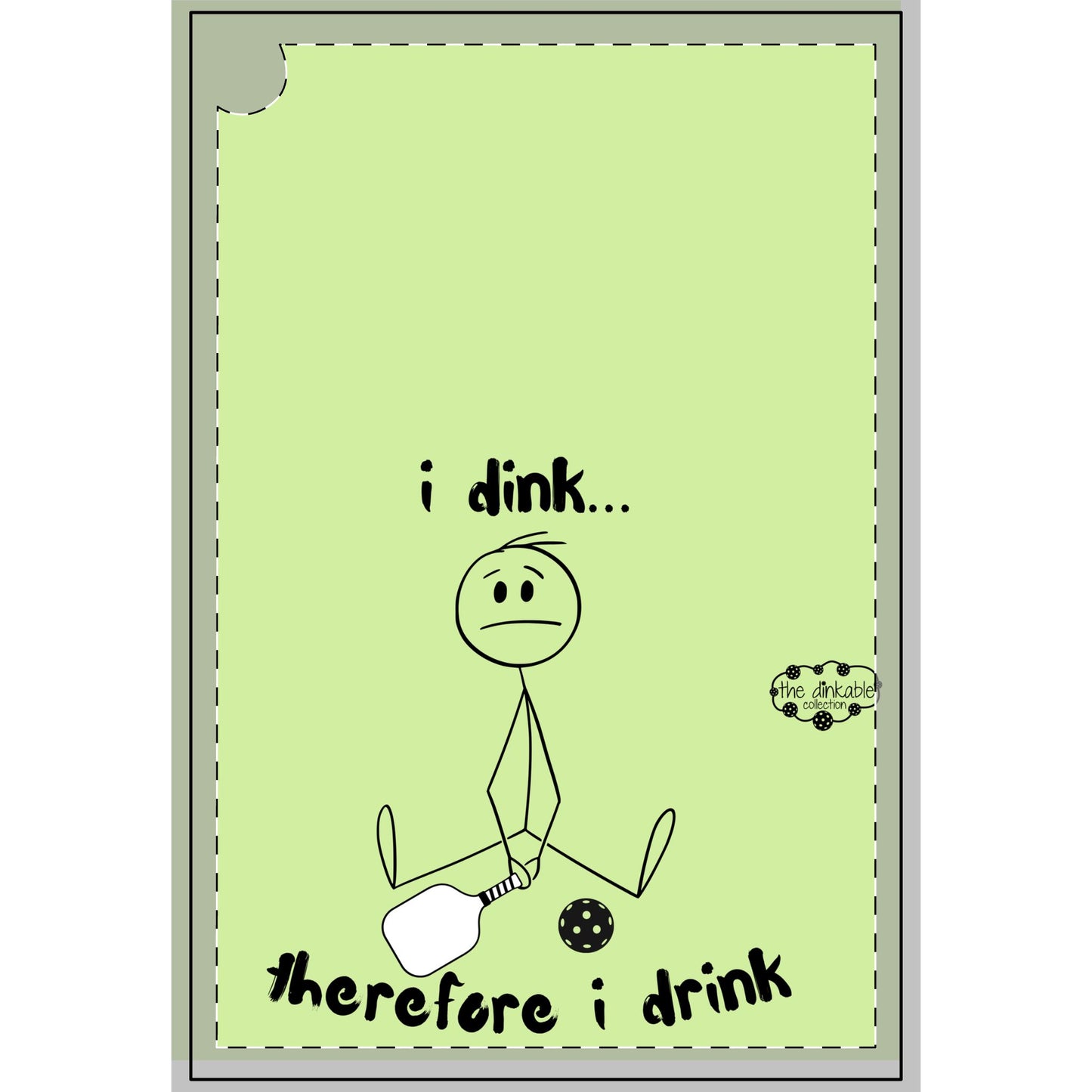 Pickleball Towels - I dink therefore I drink