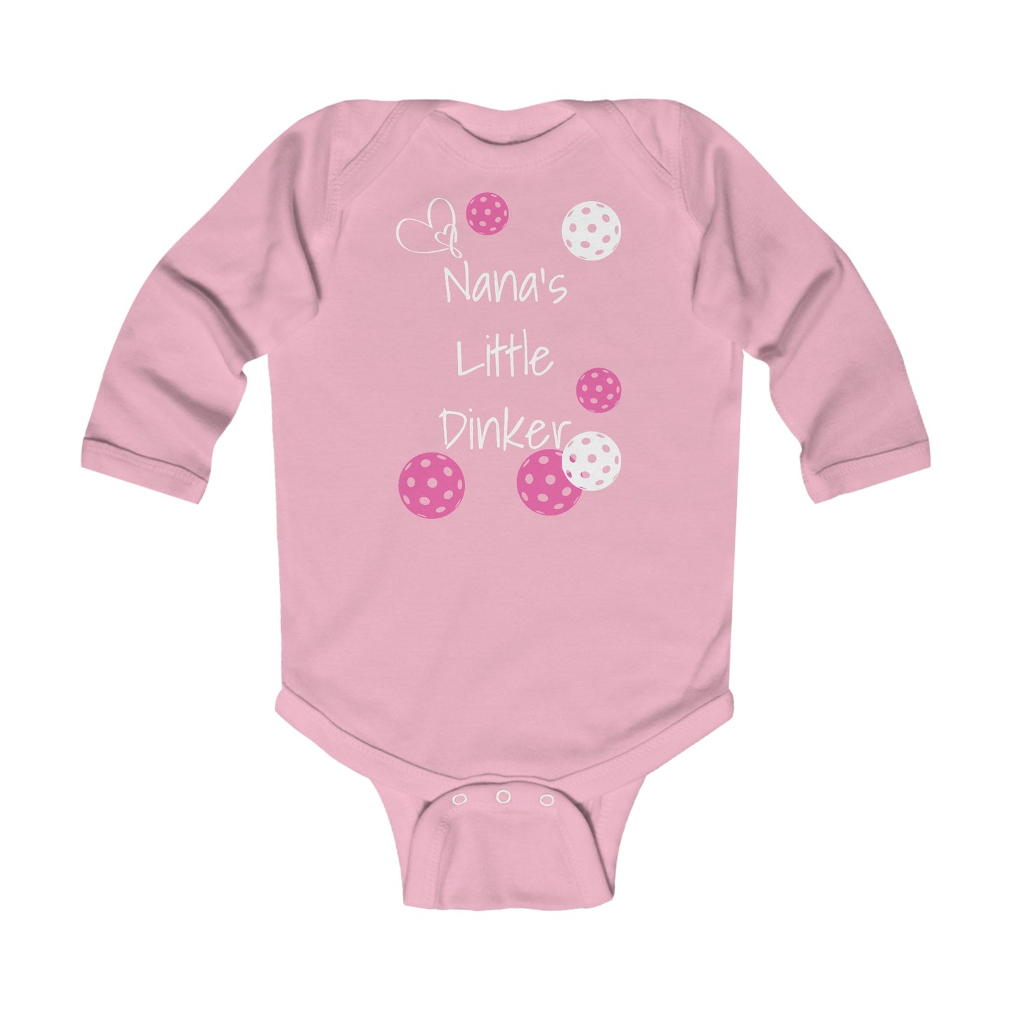 PICKLEBALL Infant Long Sleeve Bodysuit - NANA'S LITTLE DINKER