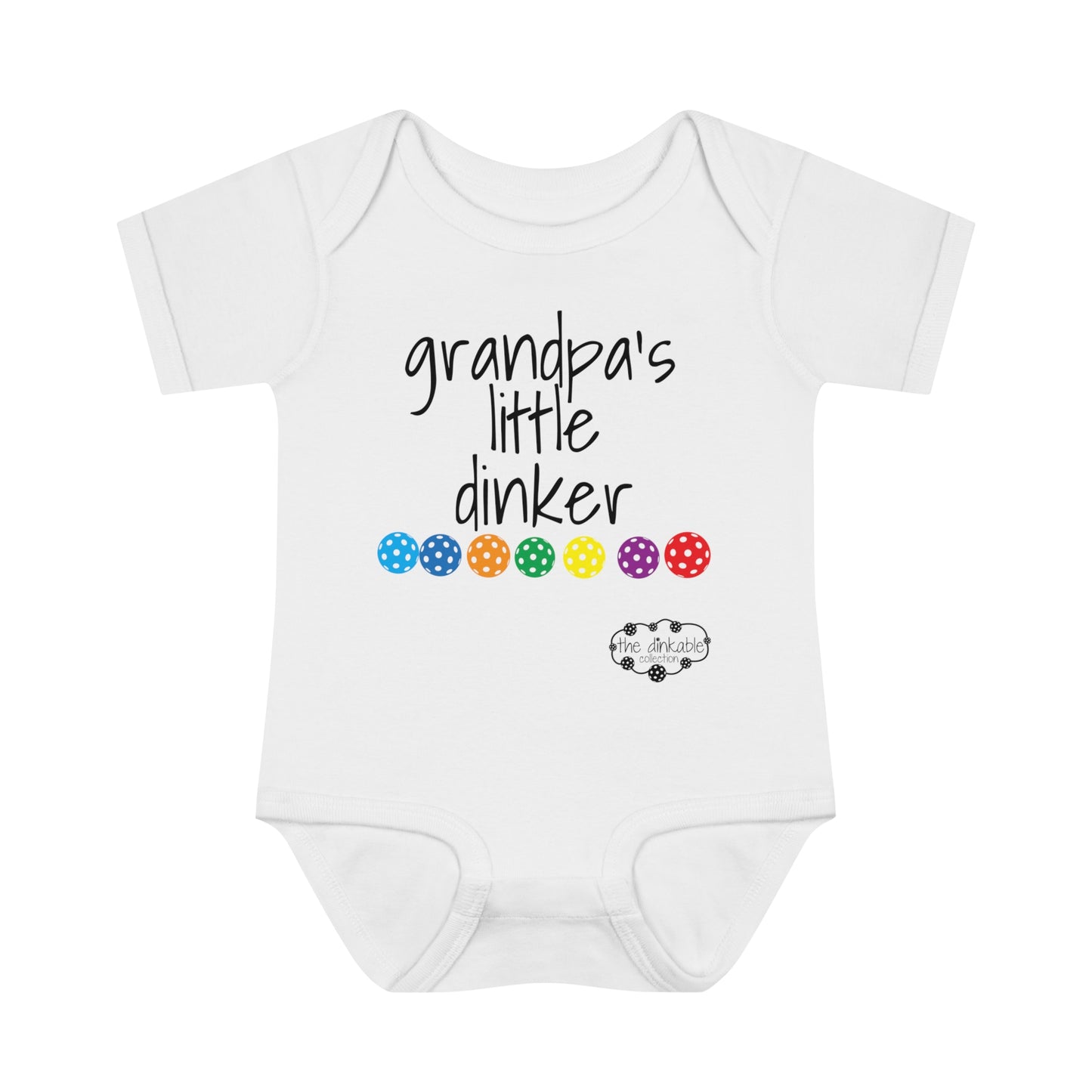 PICKLEBALL Infant Baby Rib Bodysuit 'grandpa's little dinker'