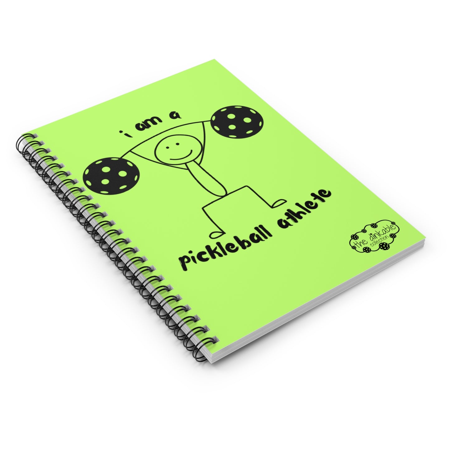Spiral Notebook - Ruled Line - i am a pickleball athlete