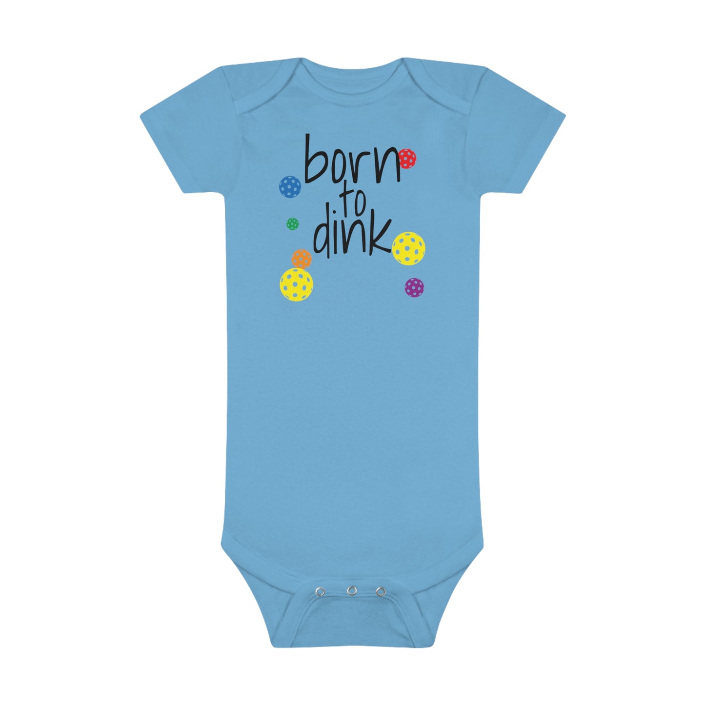PICKLEBALL Baby Short Sleeve Onesie® 'born to dink'