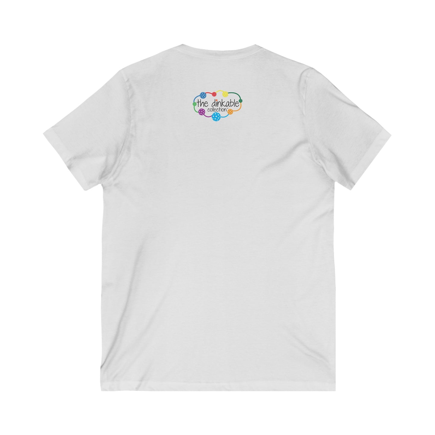 PICKLEBALL Unisex Jersey Short Sleeve V-Neck Tee - DINK WITH PRIDE