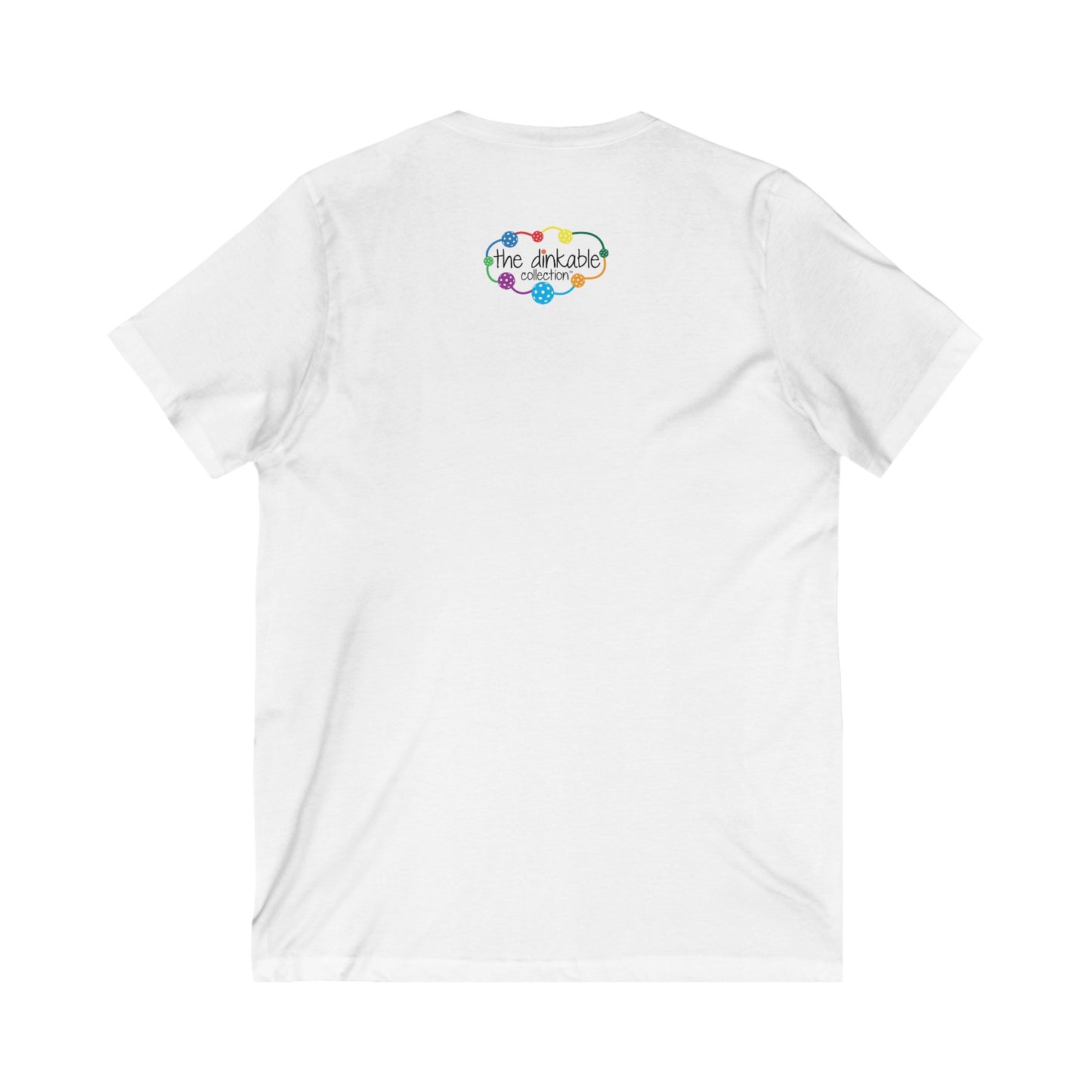 PICKLEBALL Unisex Jersey Short Sleeve V-Neck Tee - DINK WITH PRIDE
