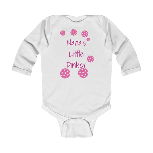 PICKLEBALL Infant Long Sleeve Bodysuit - NANA'S LITTLE DINKER