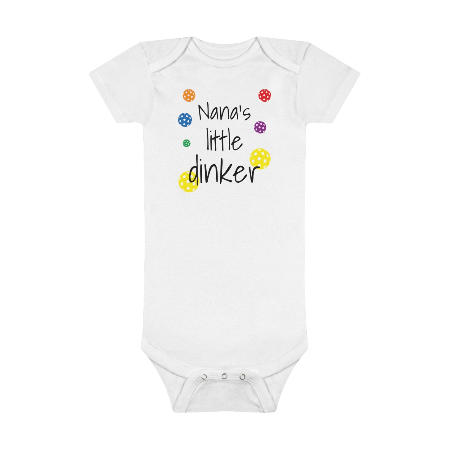 PICKLEBALL Baby Short Sleeve Onesie® Nanas little dinker