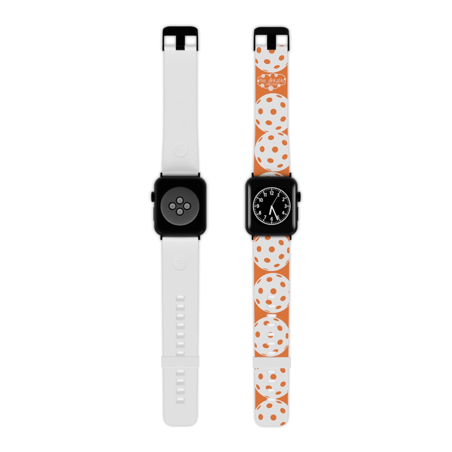 PICKLEBALL Watch Band for Apple Watch ORANGE AND WHITE