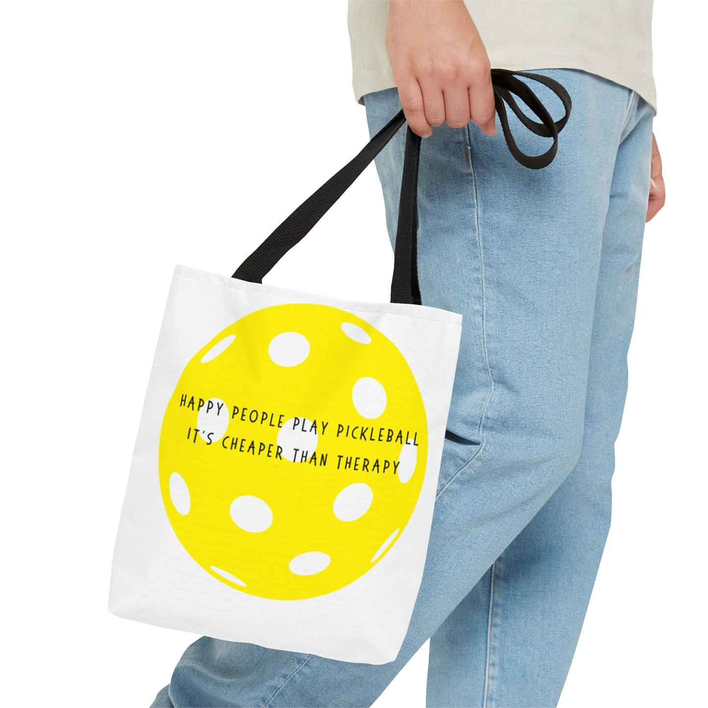 PICKLEBALL -Tote Bag - Happy People Play Pickleball...