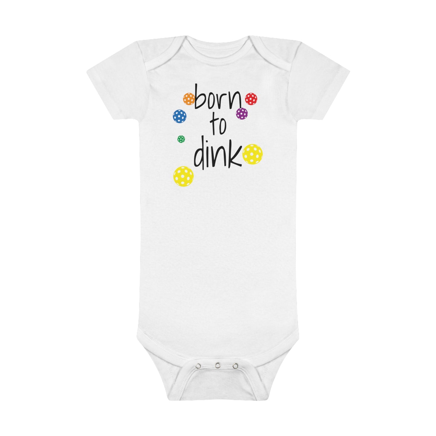 PICKLEBALL Baby Short Sleeve Onesie® 'born to dink'