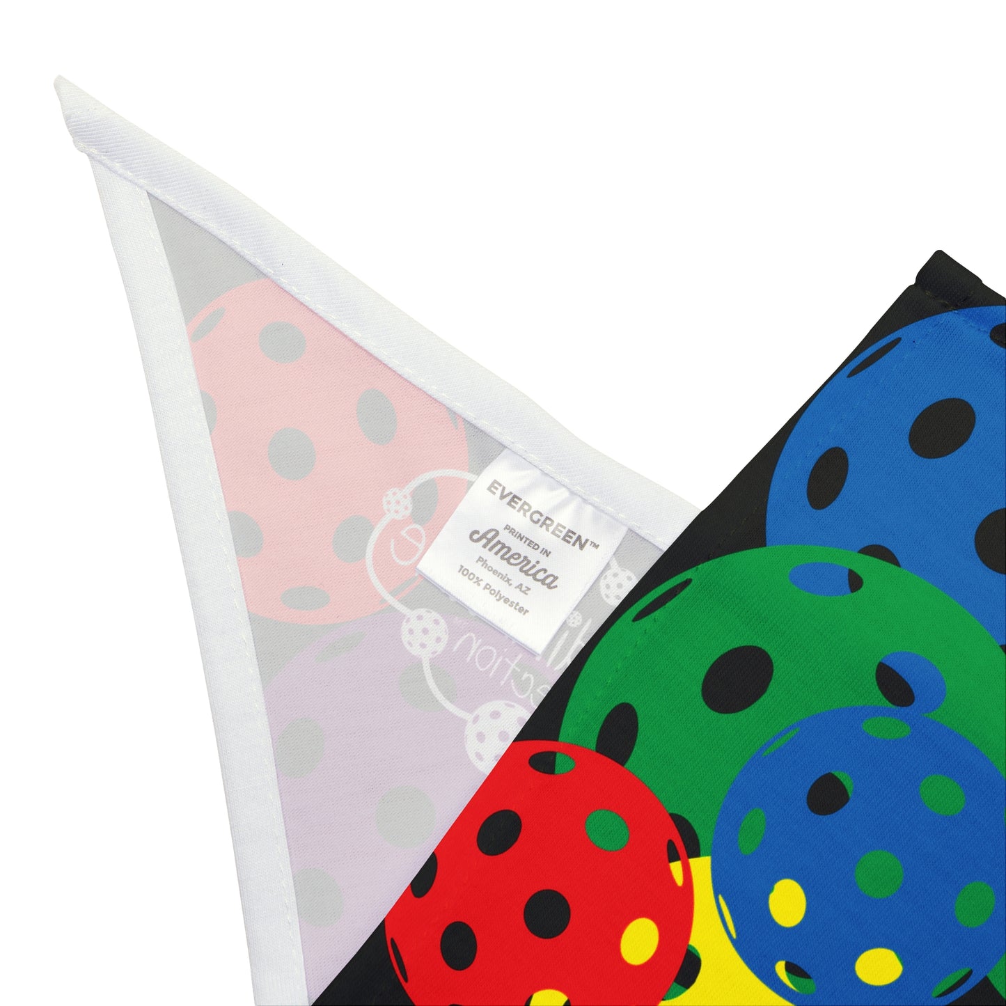 Pickleball Pet Bandana for any size dog BLACK