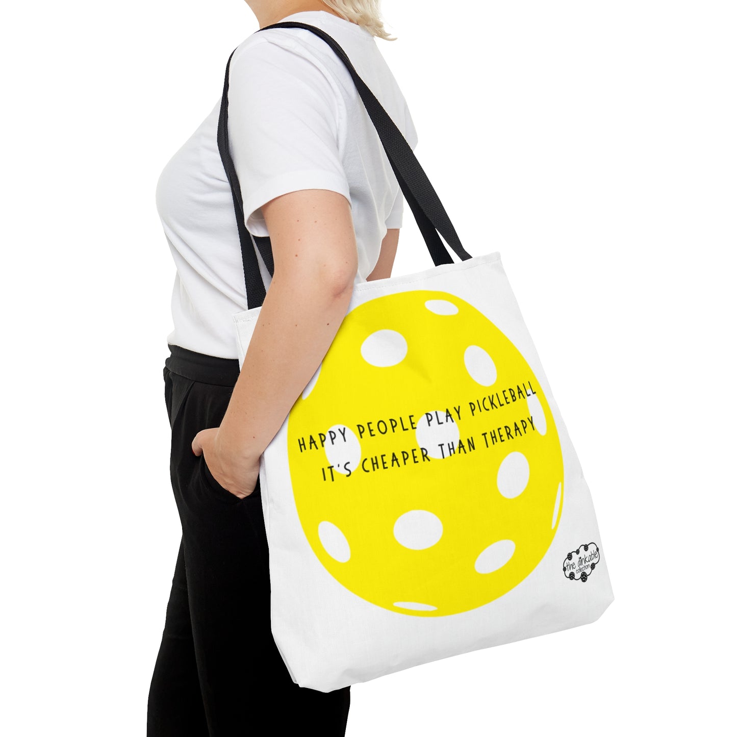 PICKLEBALL -Tote Bag - Happy People Play Pickleball...