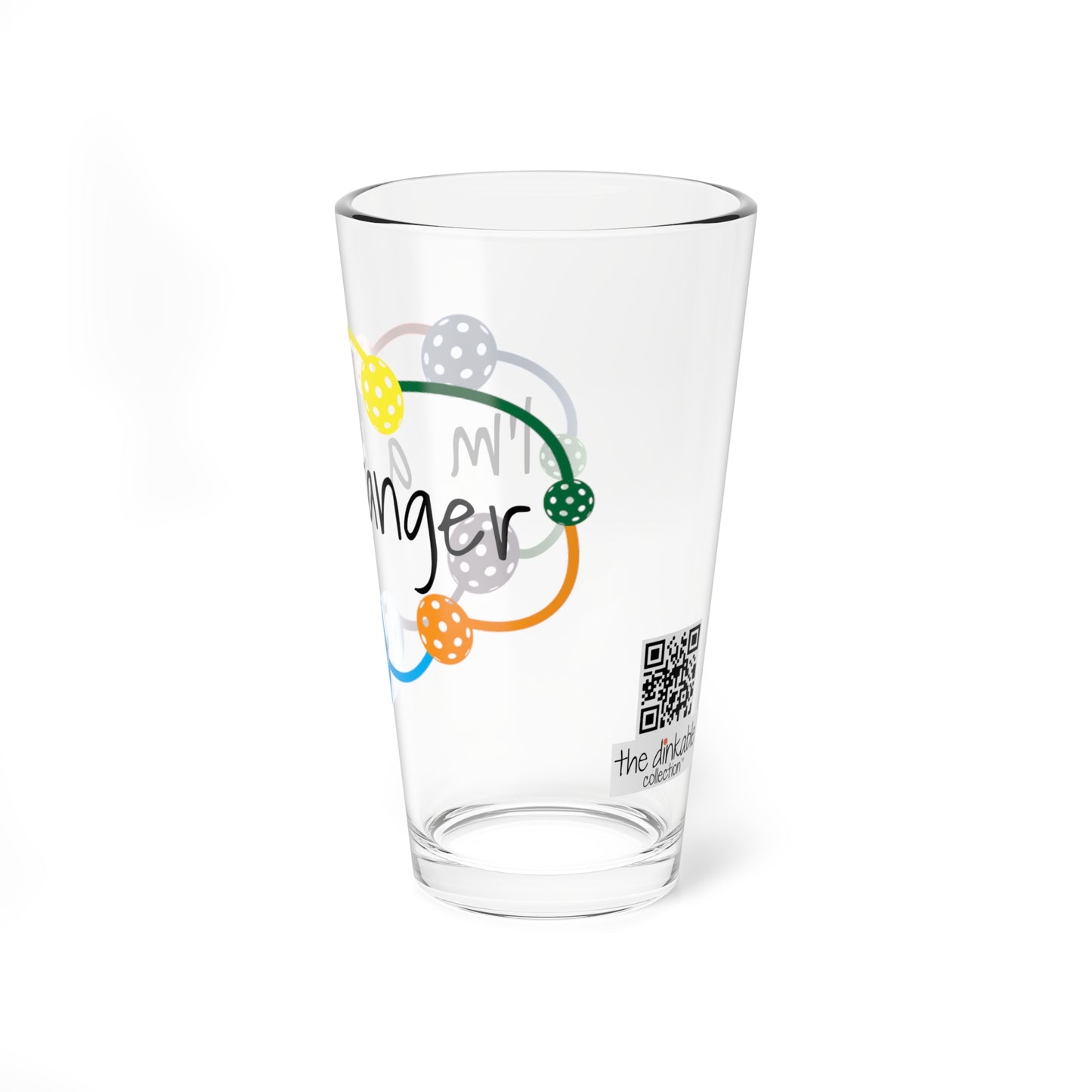 Pickleball Mixing Glass, 16oz 'I'm a banger'