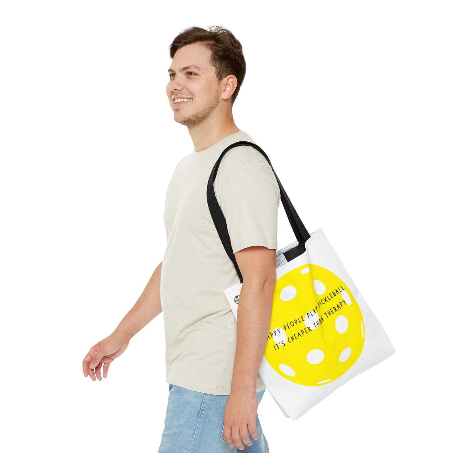 PICKLEBALL -Tote Bag - Happy People Play Pickleball...