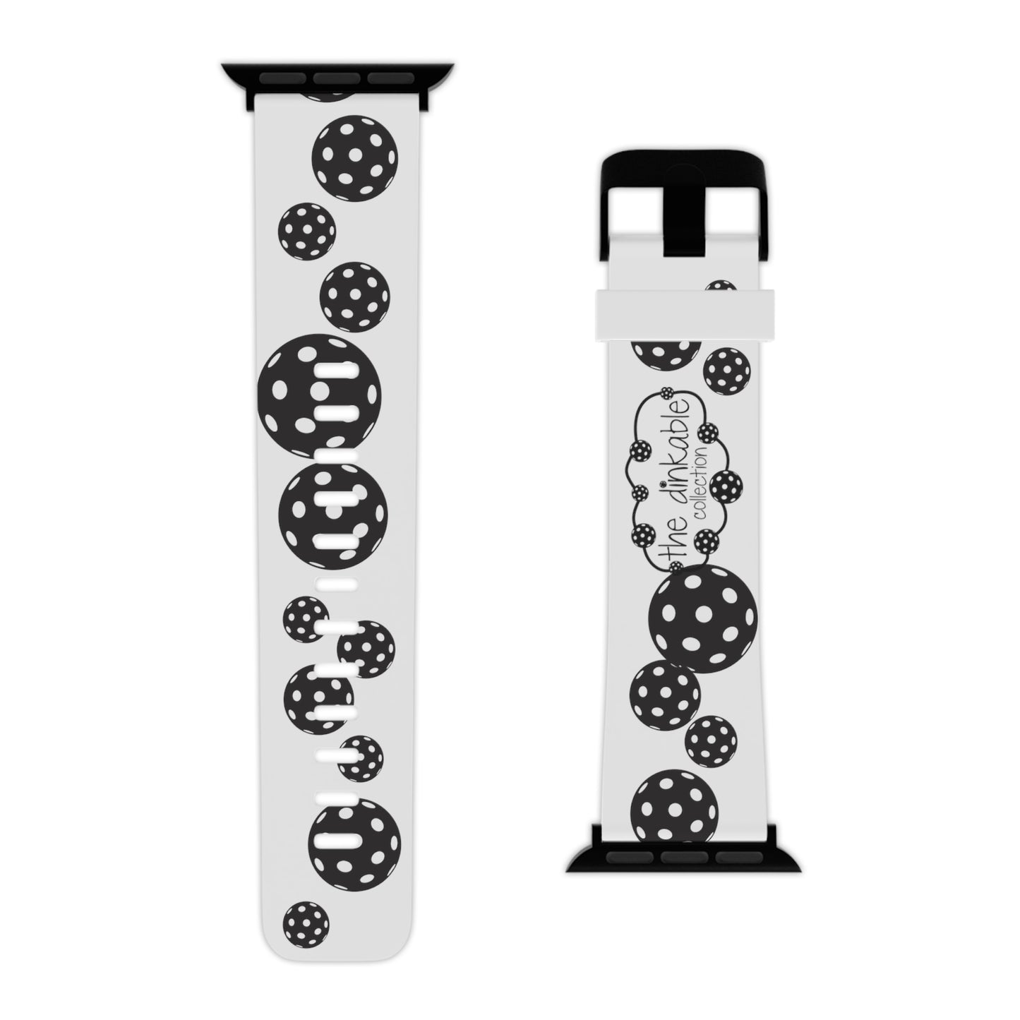 PICKLEBALL Watch Band for Apple Watch BLACK & WHITE