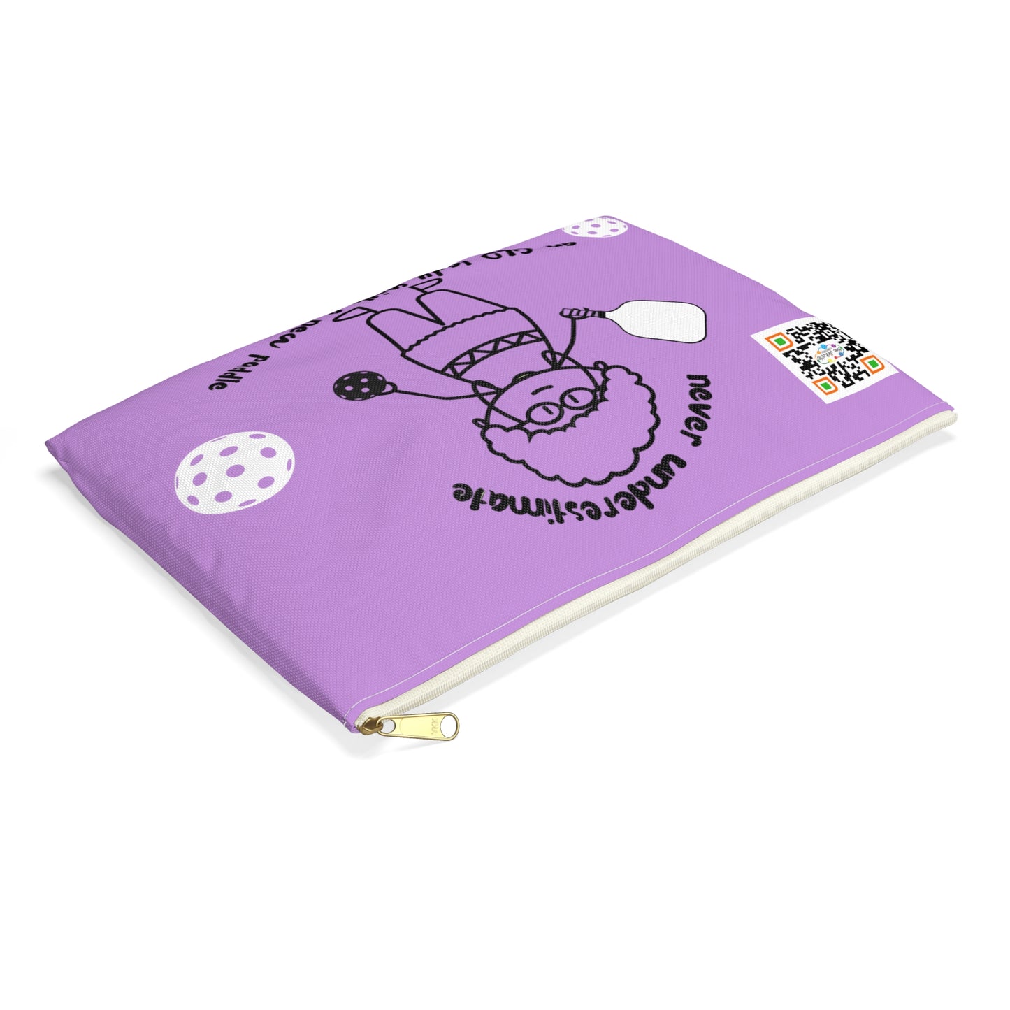 PICKLEBALL Accessory Pouch 'never underestimate an old lady with...'