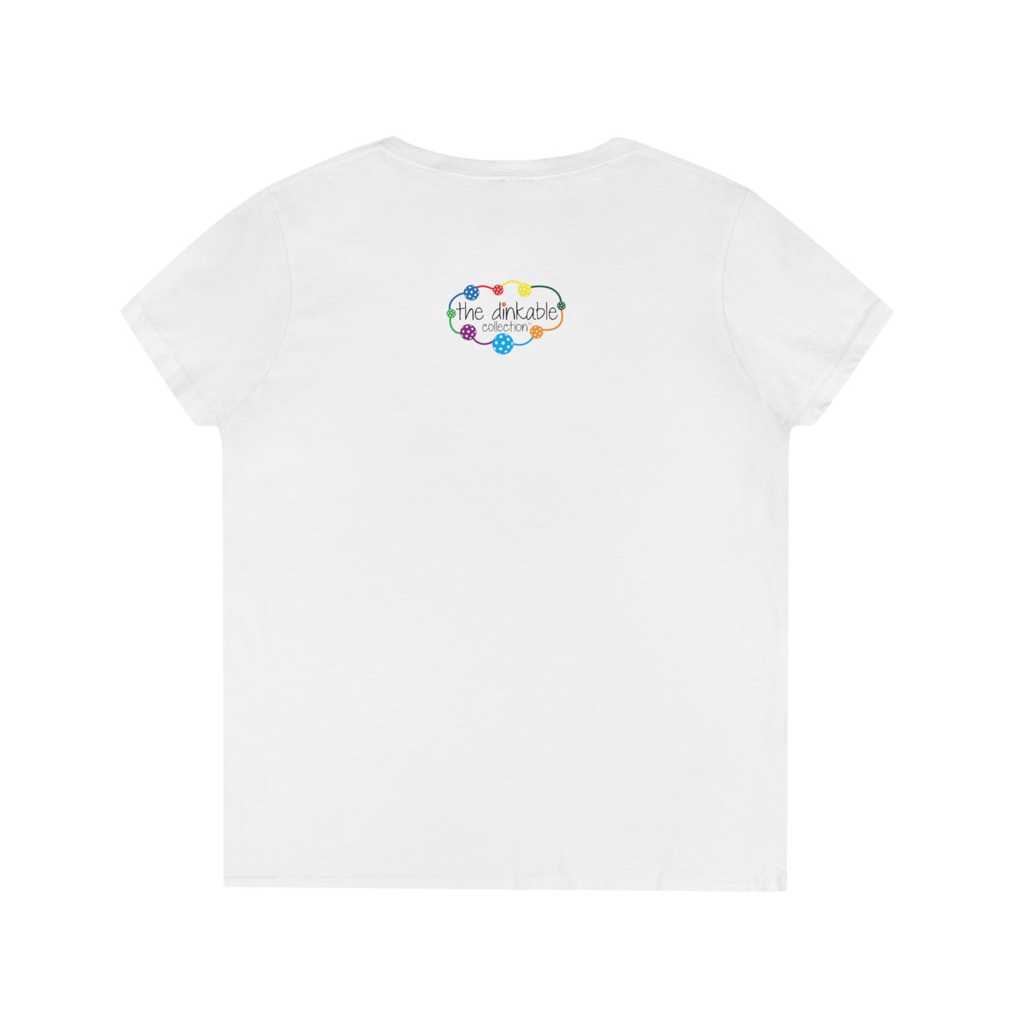 Womens' V-Neck T-Shirt - dinking queen