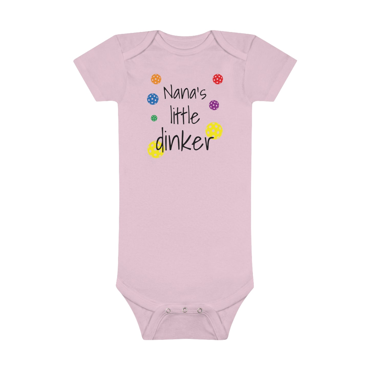 PICKLEBALL Baby Short Sleeve Onesie® Nanas little dinker