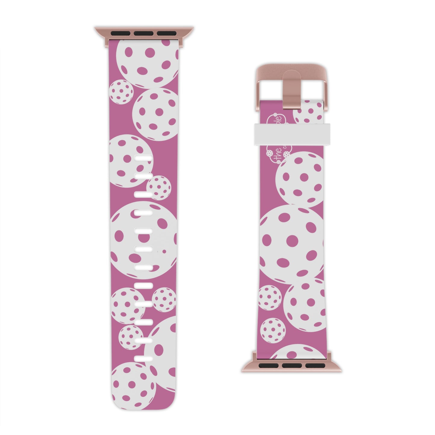 PICKLEBALL Watch Band for Apple Watch PINK AND WHITE