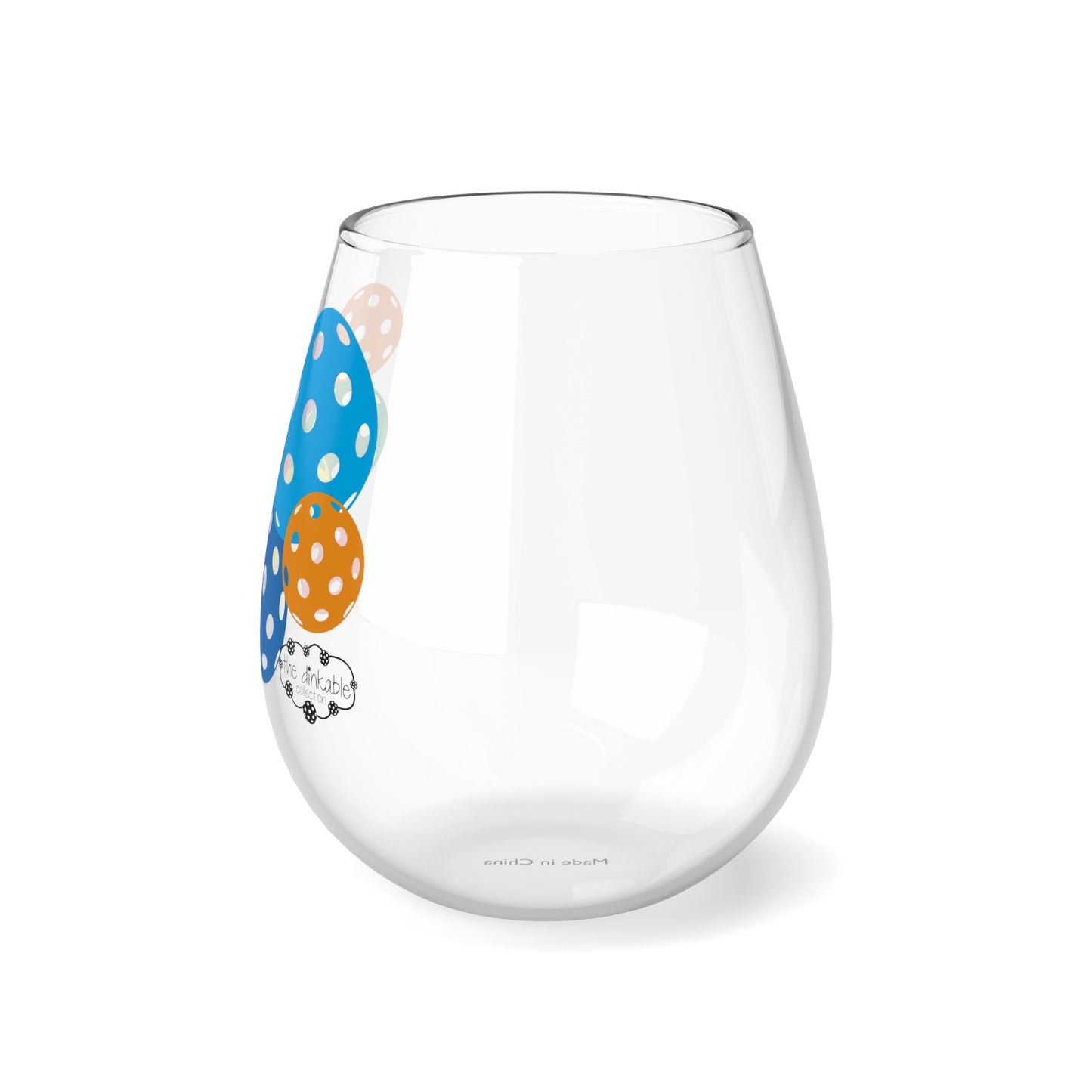 PICKLEBALL Stemless Wine Glass, 11.75oz