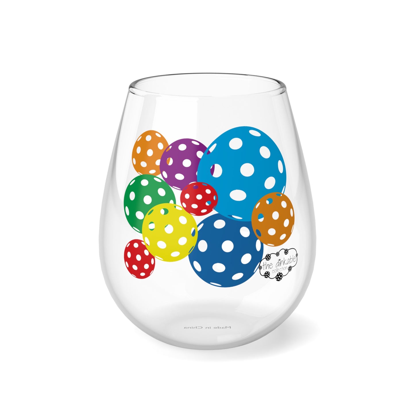 PICKLEBALL Stemless Wine Glass, 11.75oz