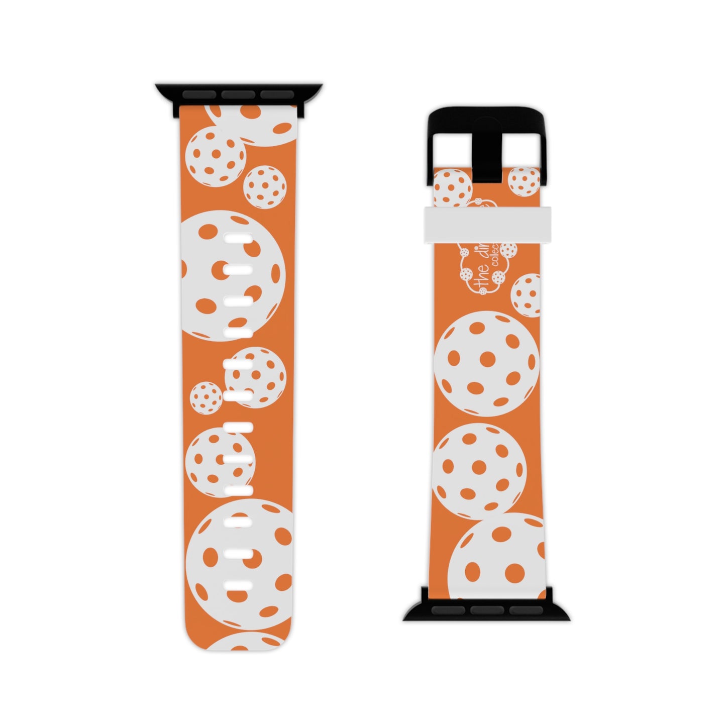 PICKLEBALL Watch Band for Apple Watch ORANGE AND WHITE