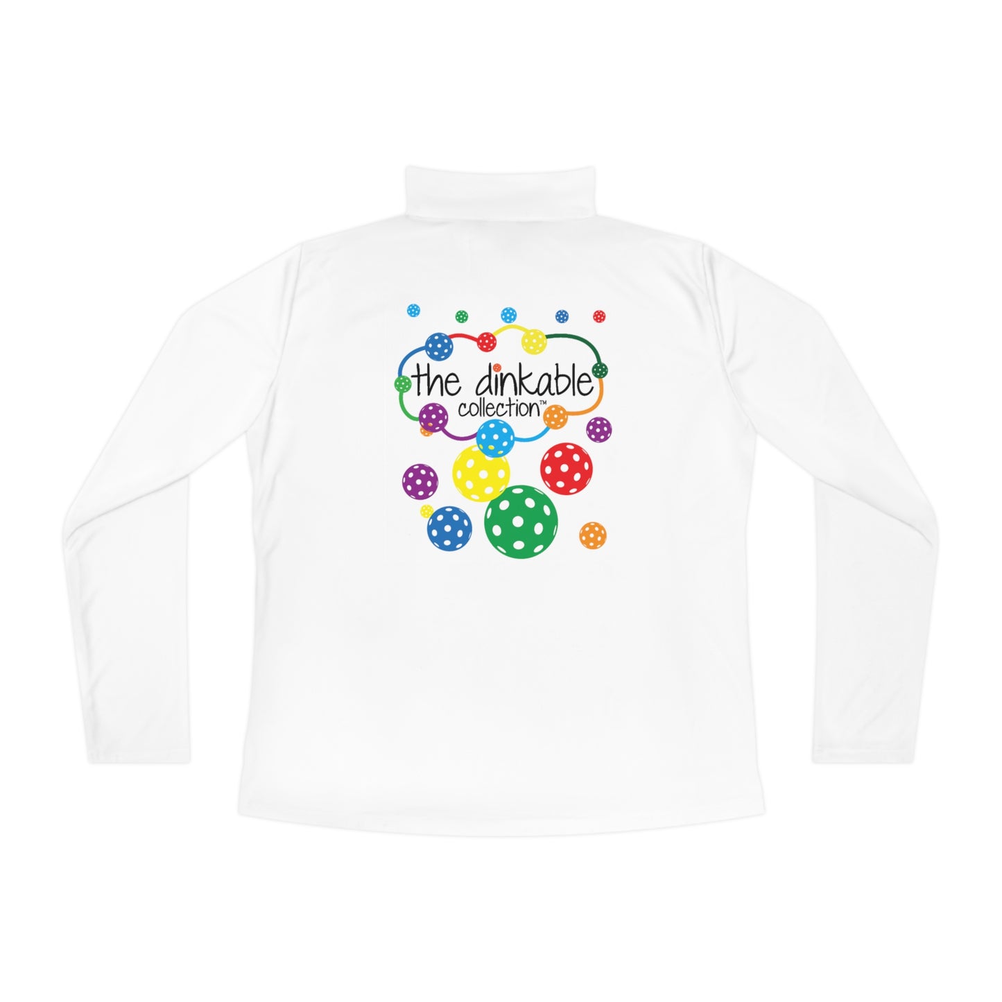 Womens' Quarter-Zip Pullover - PEACE LOVE DINK