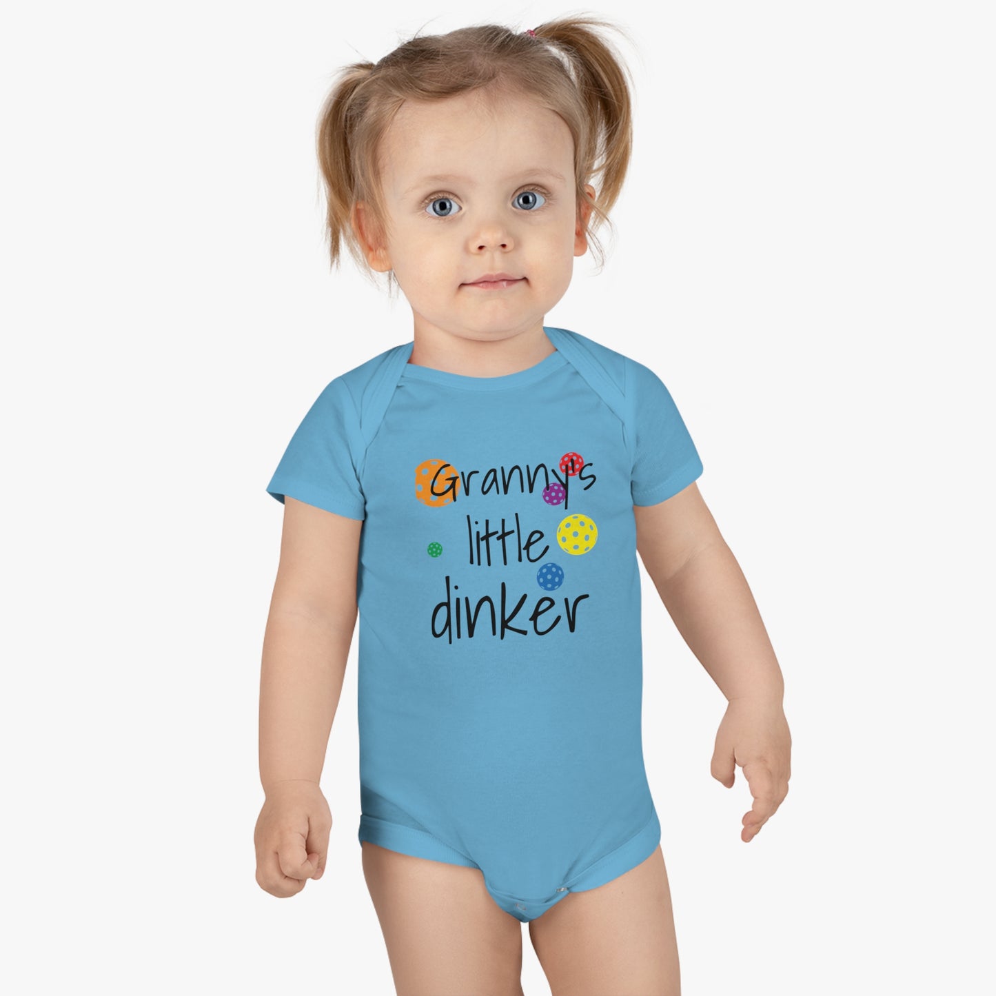 PICKLEBALL Baby Short Sleeve Onesie® Nanas little dinker