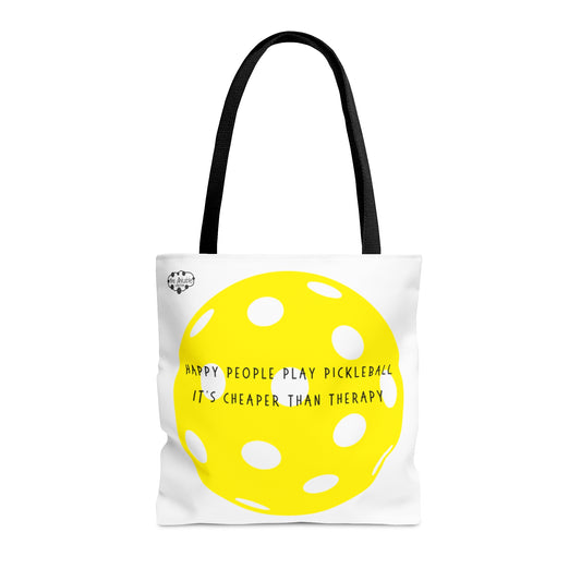 PICKLEBALL -Tote Bag - Happy People Play Pickleball...