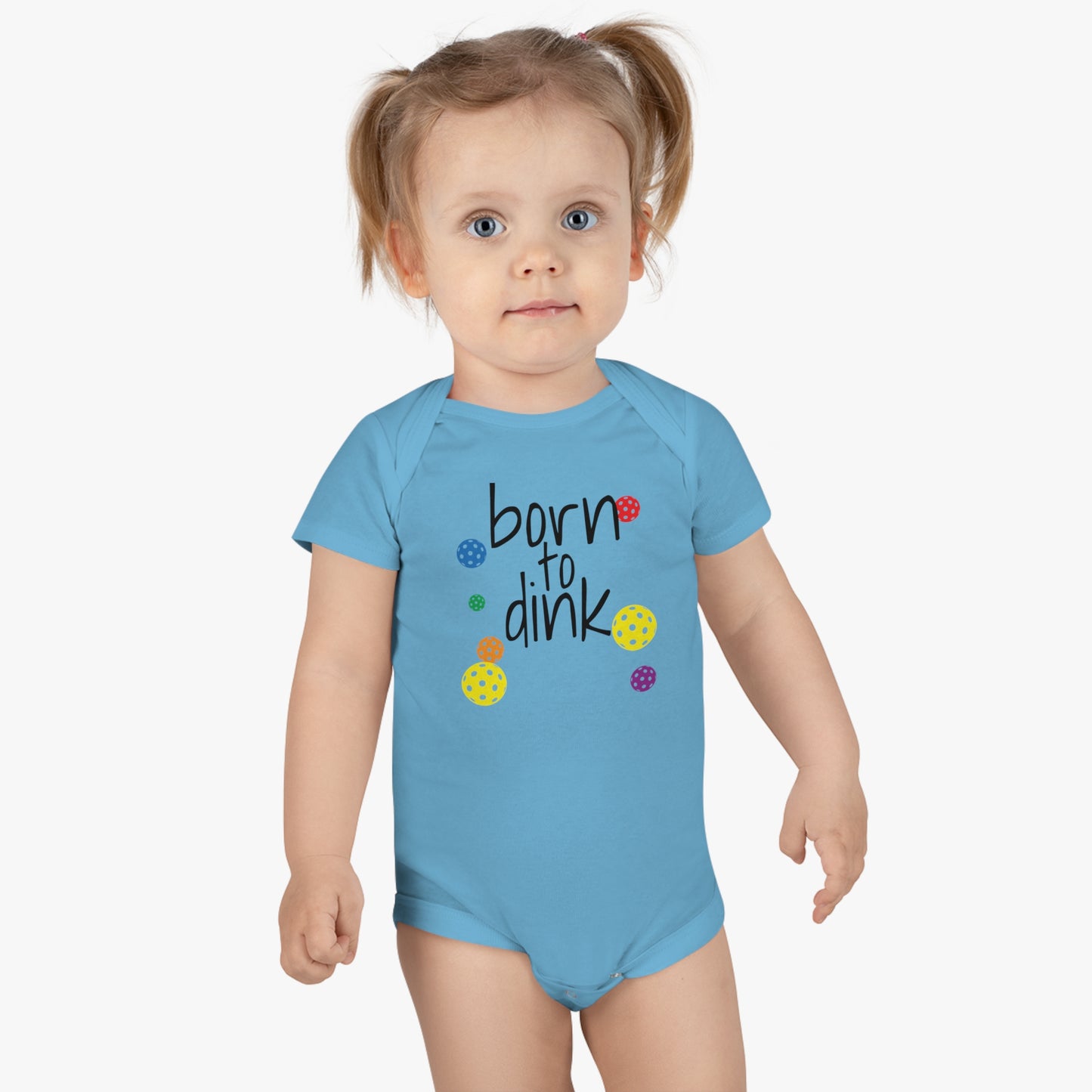 PICKLEBALL Baby Short Sleeve Onesie® 'born to dink'