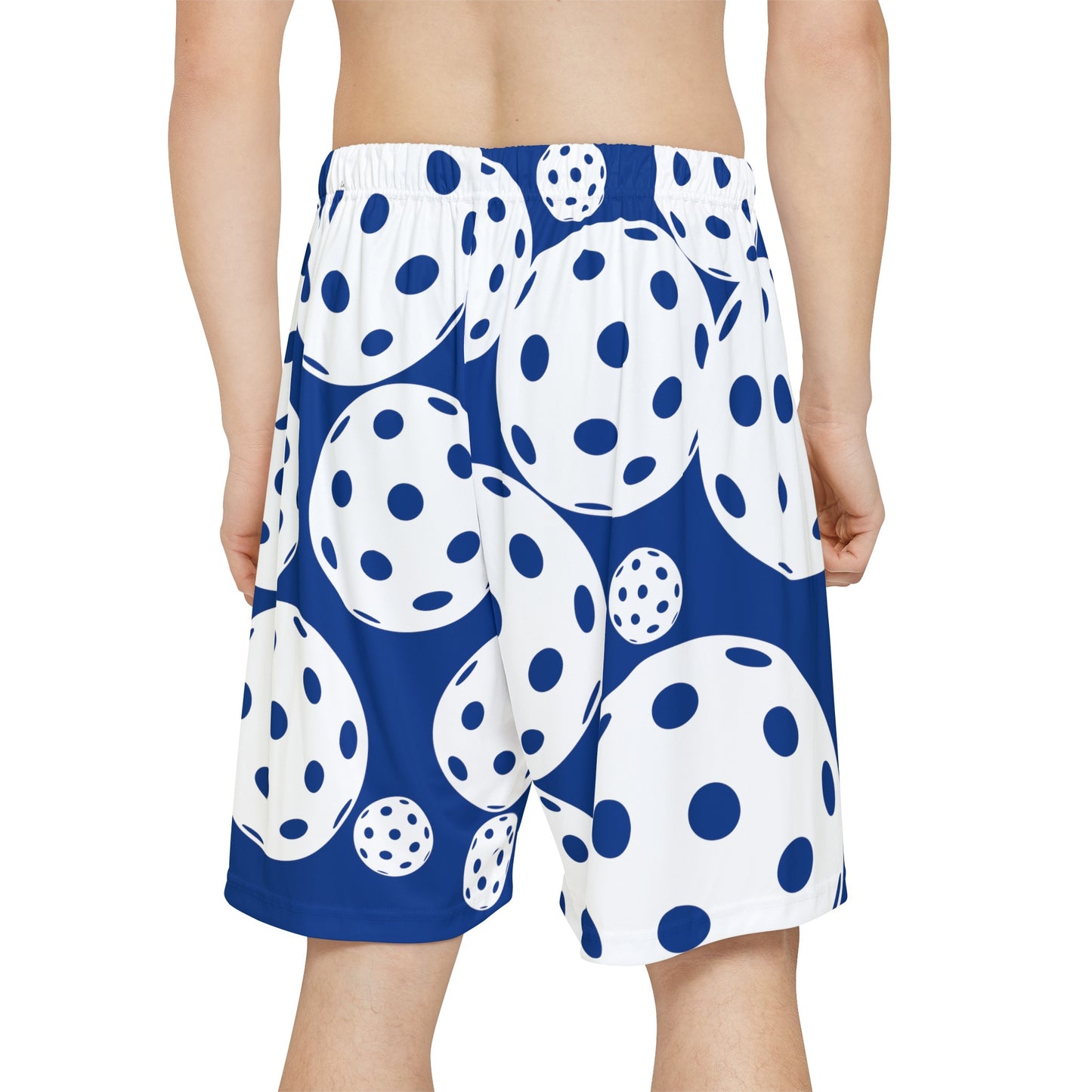 PICKLEBALL Unisex Sports Shorts LONG (AOP) blue/white