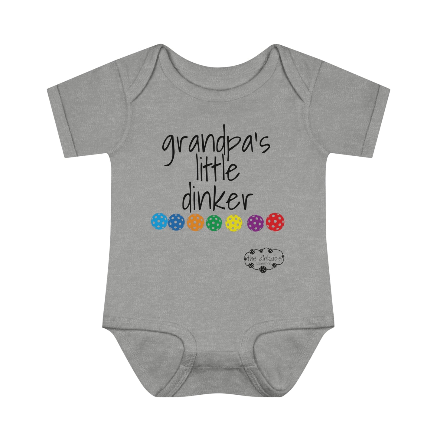 PICKLEBALL Infant Baby Rib Bodysuit 'grandpa's little dinker'