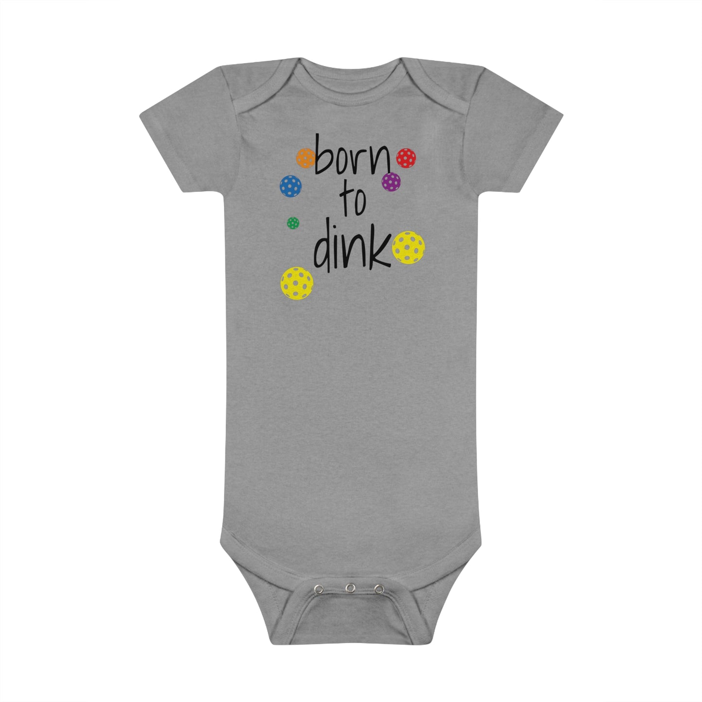 PICKLEBALL Baby Short Sleeve Onesie® 'born to dink'
