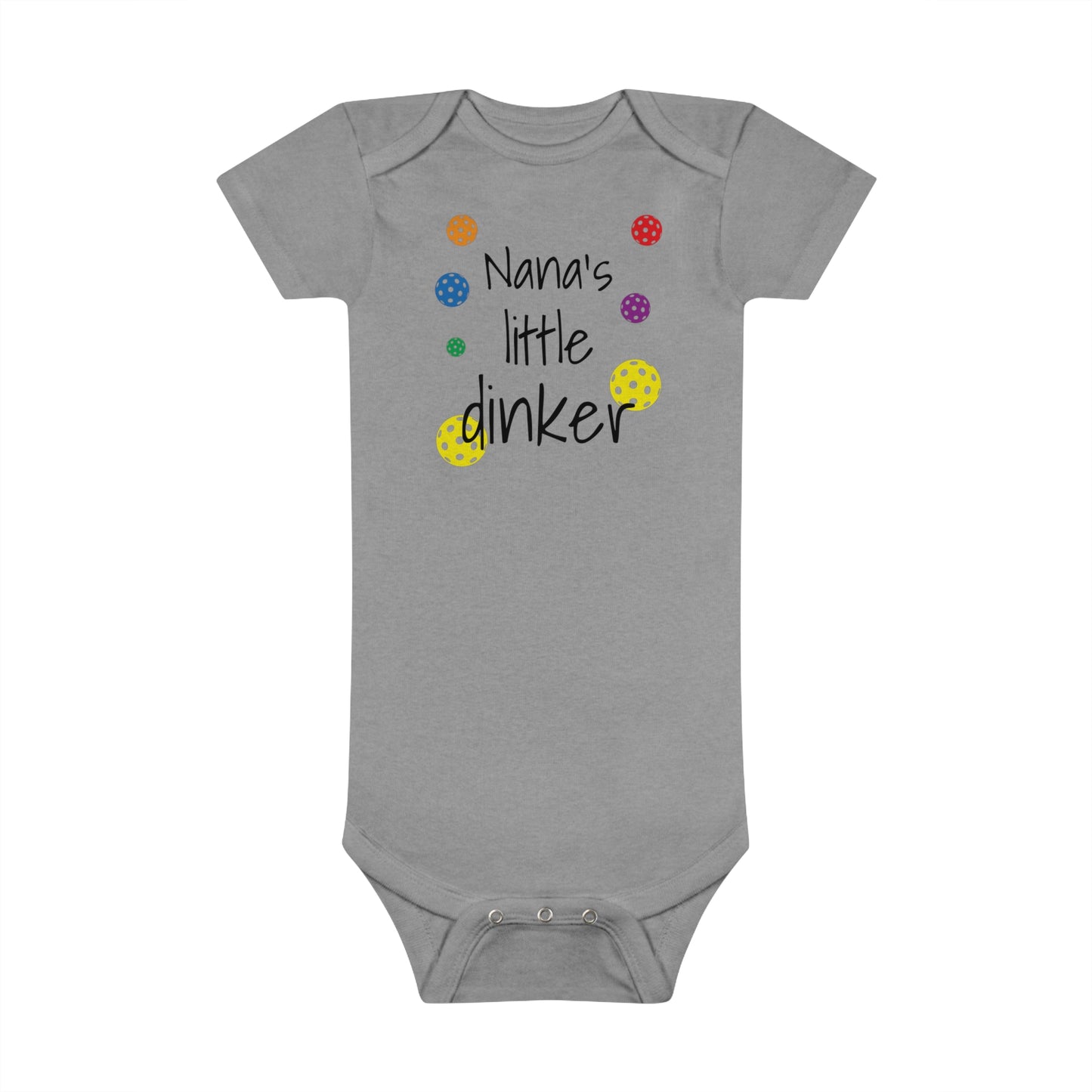 PICKLEBALL Baby Short Sleeve Onesie® Nanas little dinker