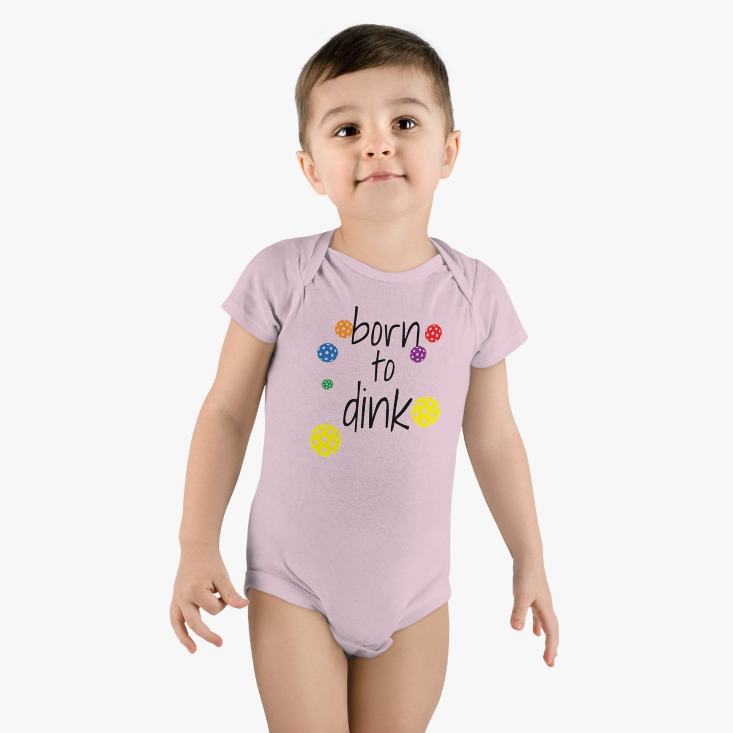 PICKLEBALL Baby Short Sleeve Onesie® 'born to dink'