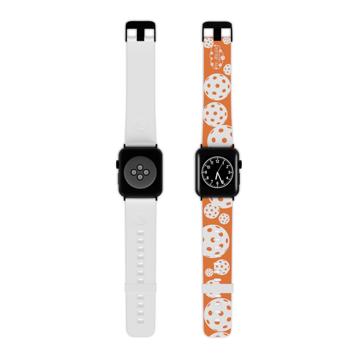 PICKLEBALL Watch Band for Apple Watch ORANGE AND WHITE