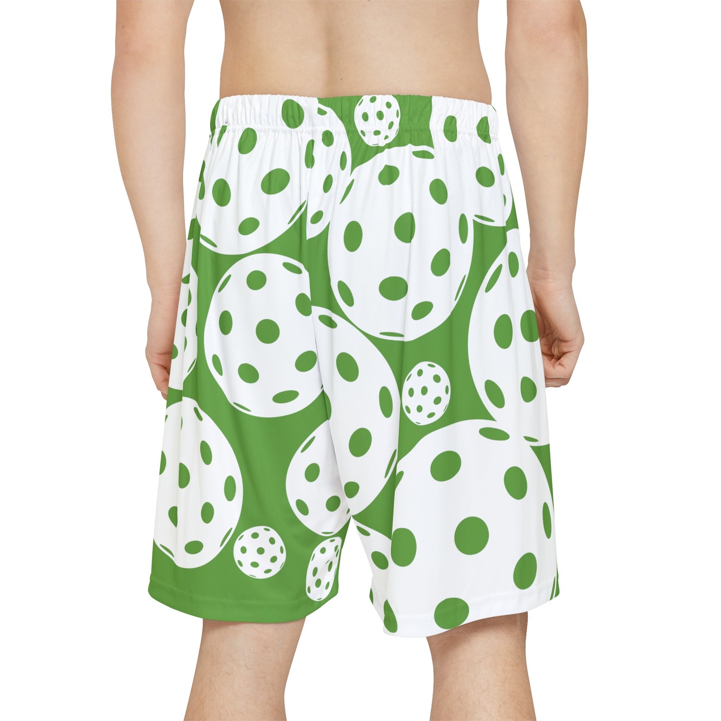 PICKLEBALL Unisex Sports Shorts LONG (AOP) light green/white